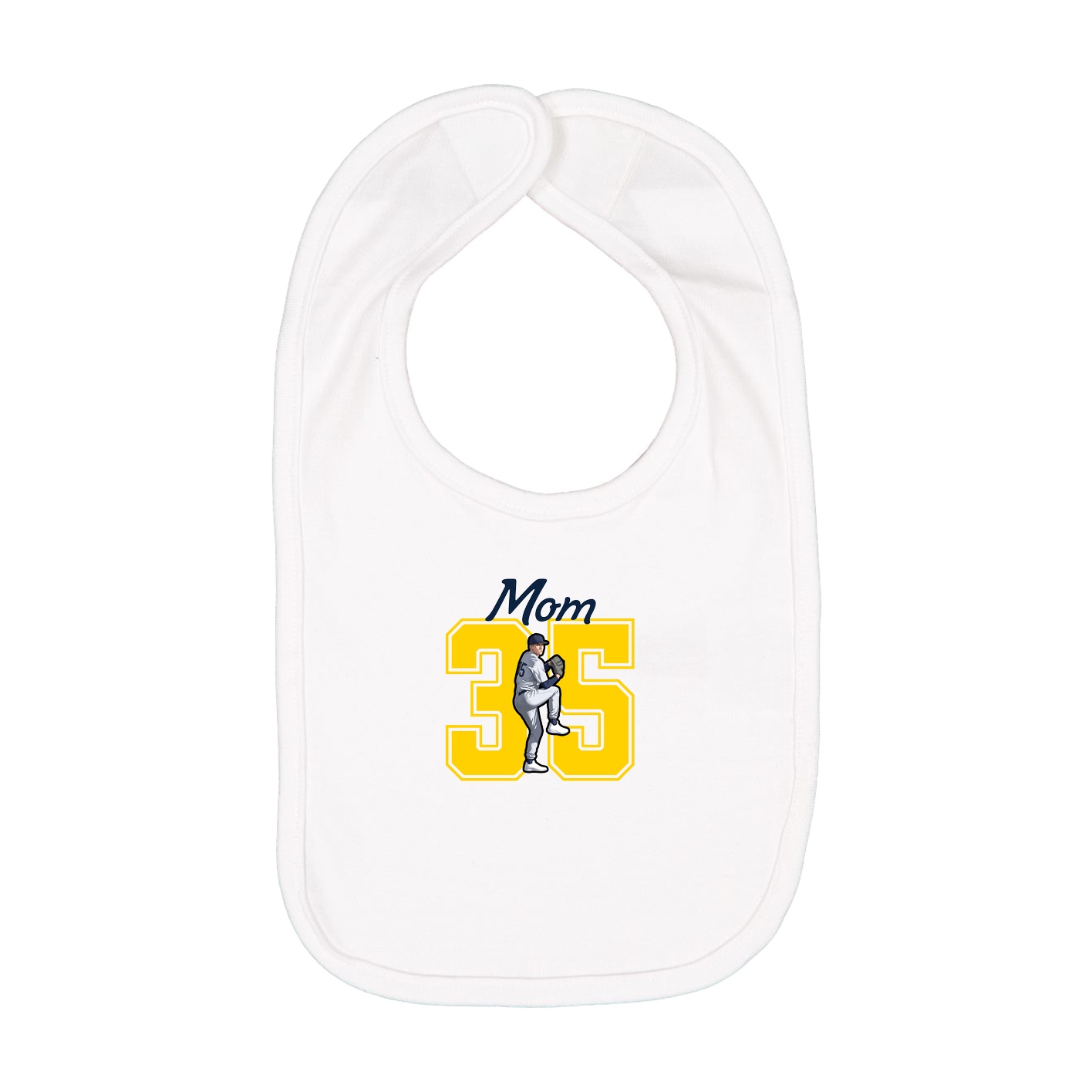 Infant Bib — Mothers Day Shirsey in White