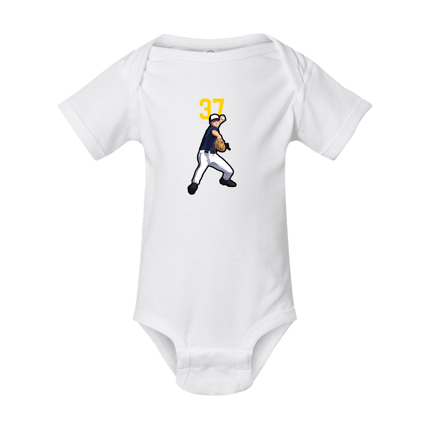 Baby Onesie — Number Top in White