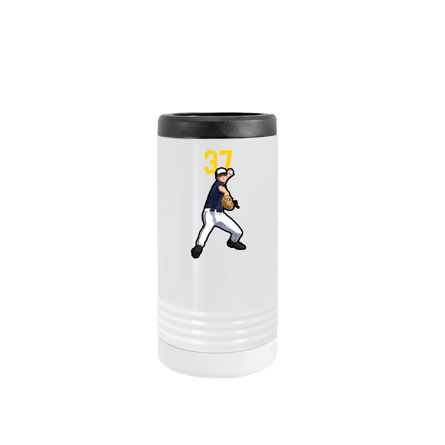 Slim Beverage Holder — Number Top in White