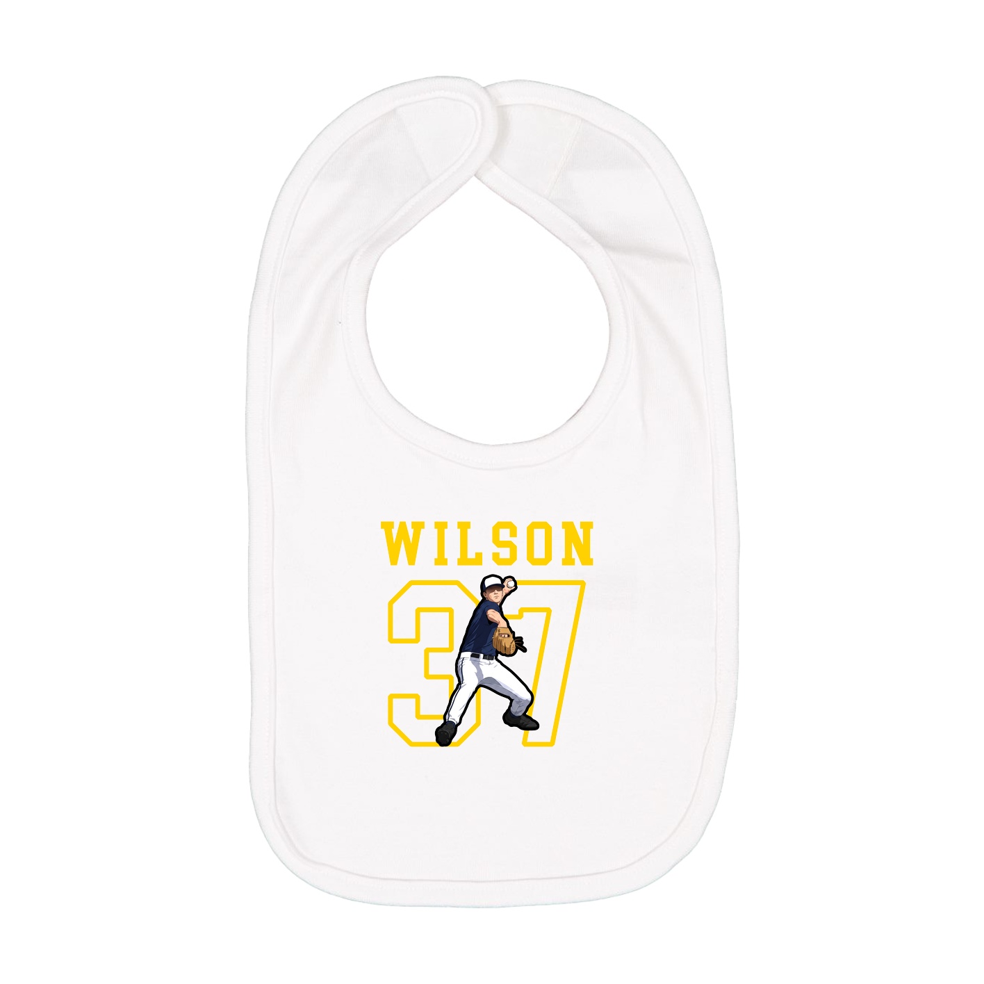 Infant Bib — Shirsey in White