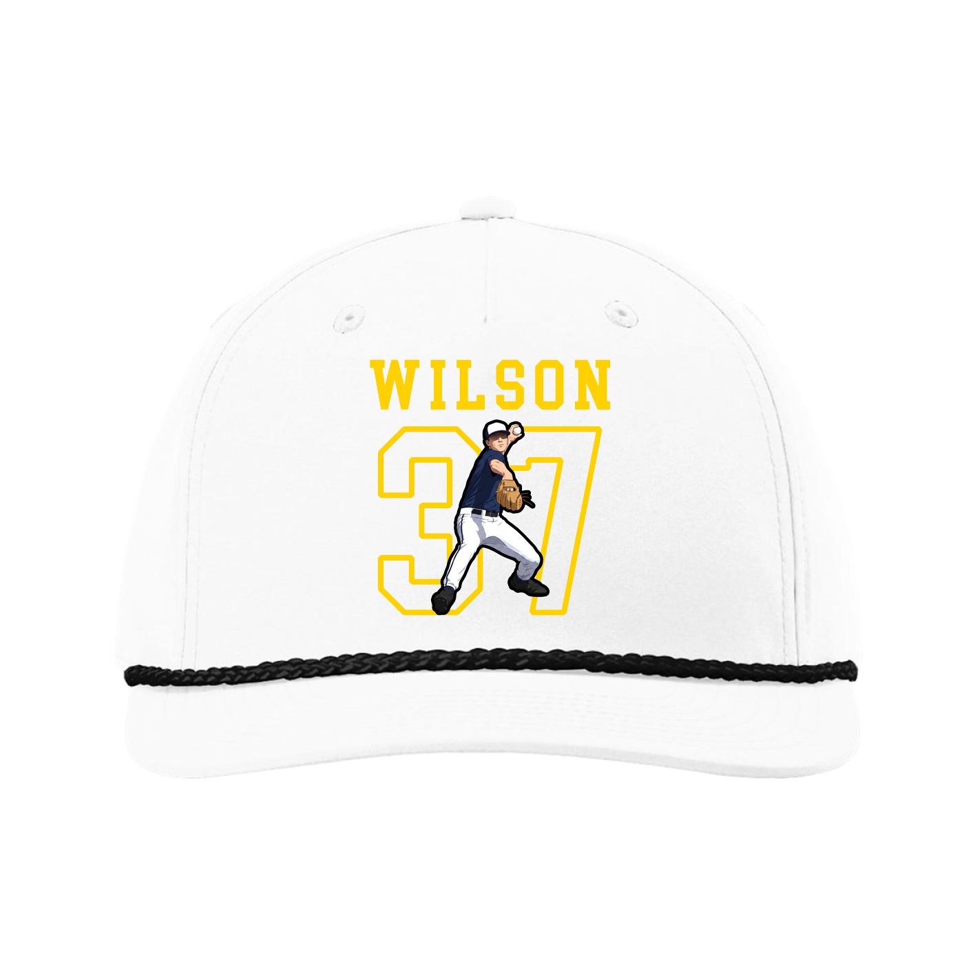 Five-Panel Classic Rope Cap — Shirsey in White