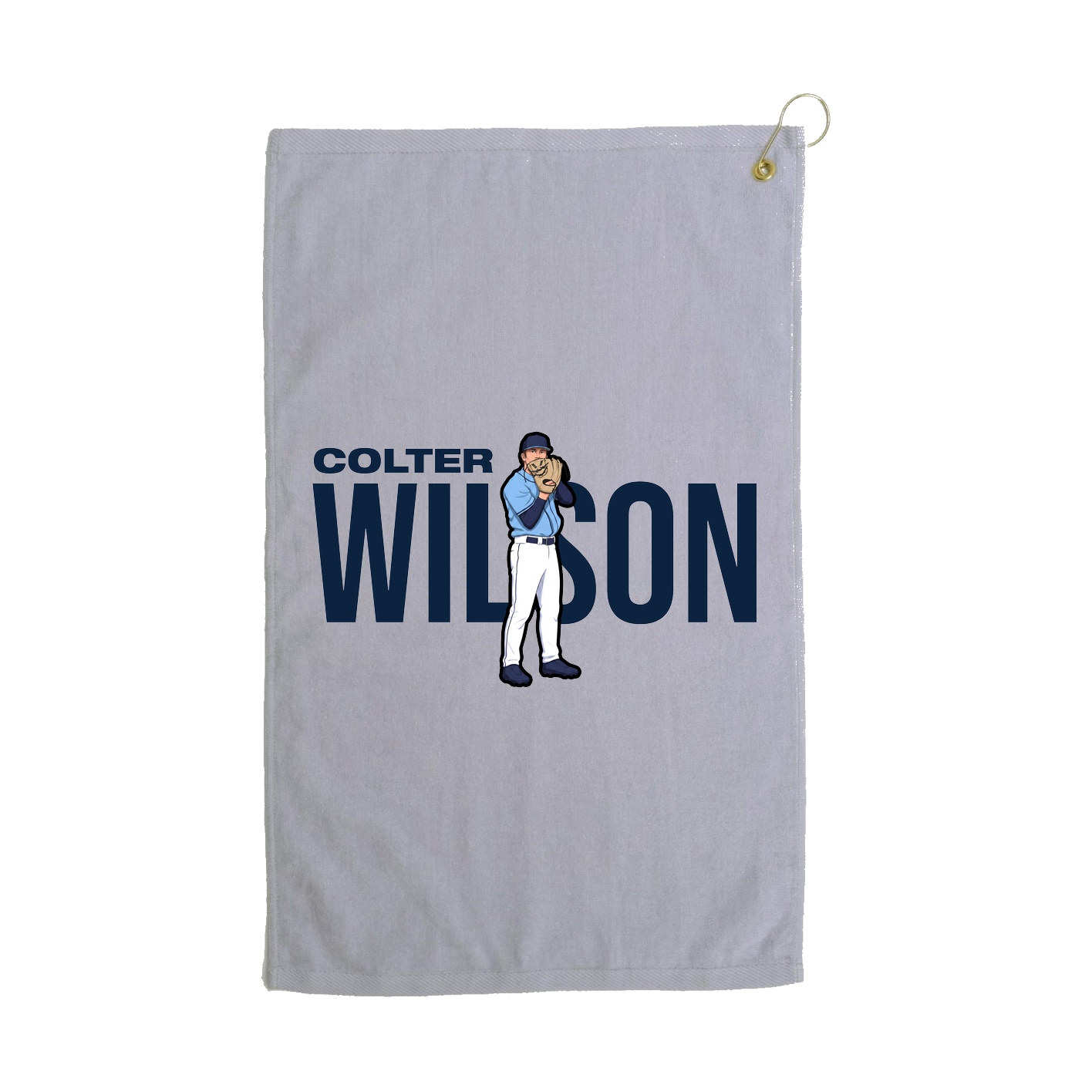 Golf Towel — Player Name in Grey