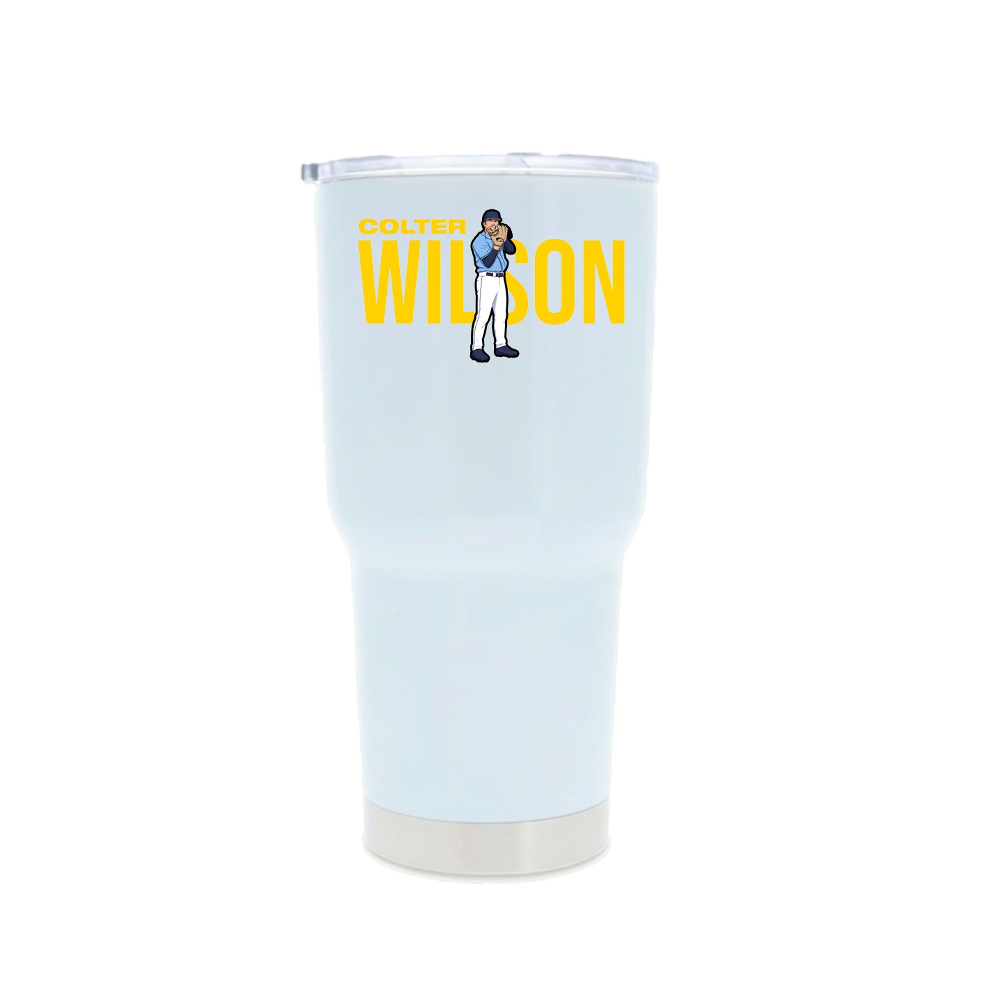 30oz Stainless Steel Tumbler — Player Name in White