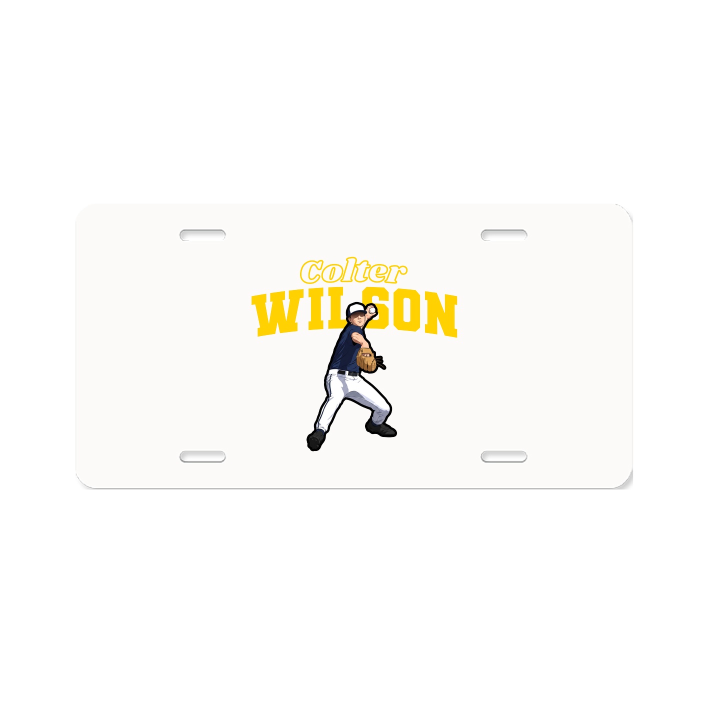 License Plate — Name Arch in Classic