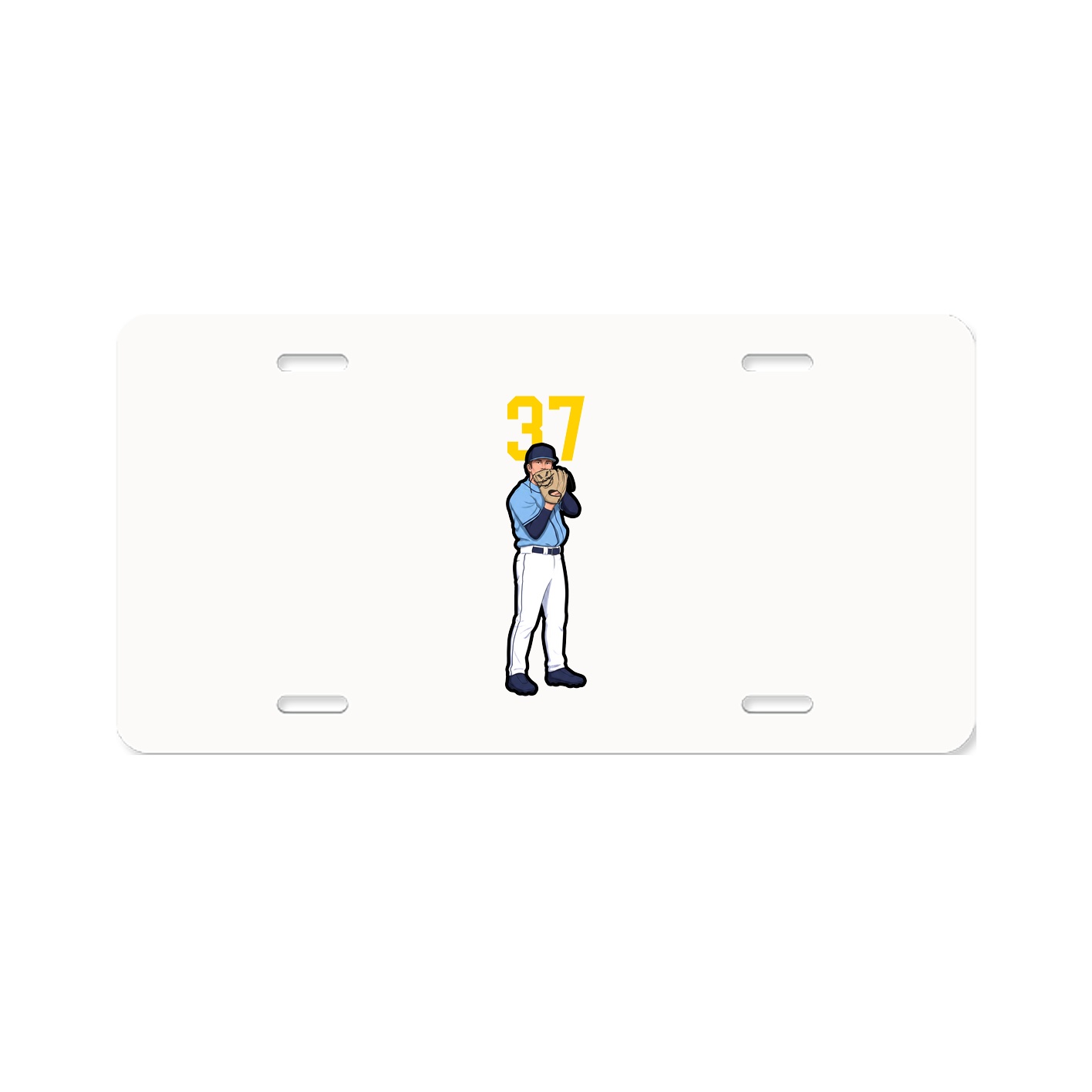 License Plate — Number Top in Classic