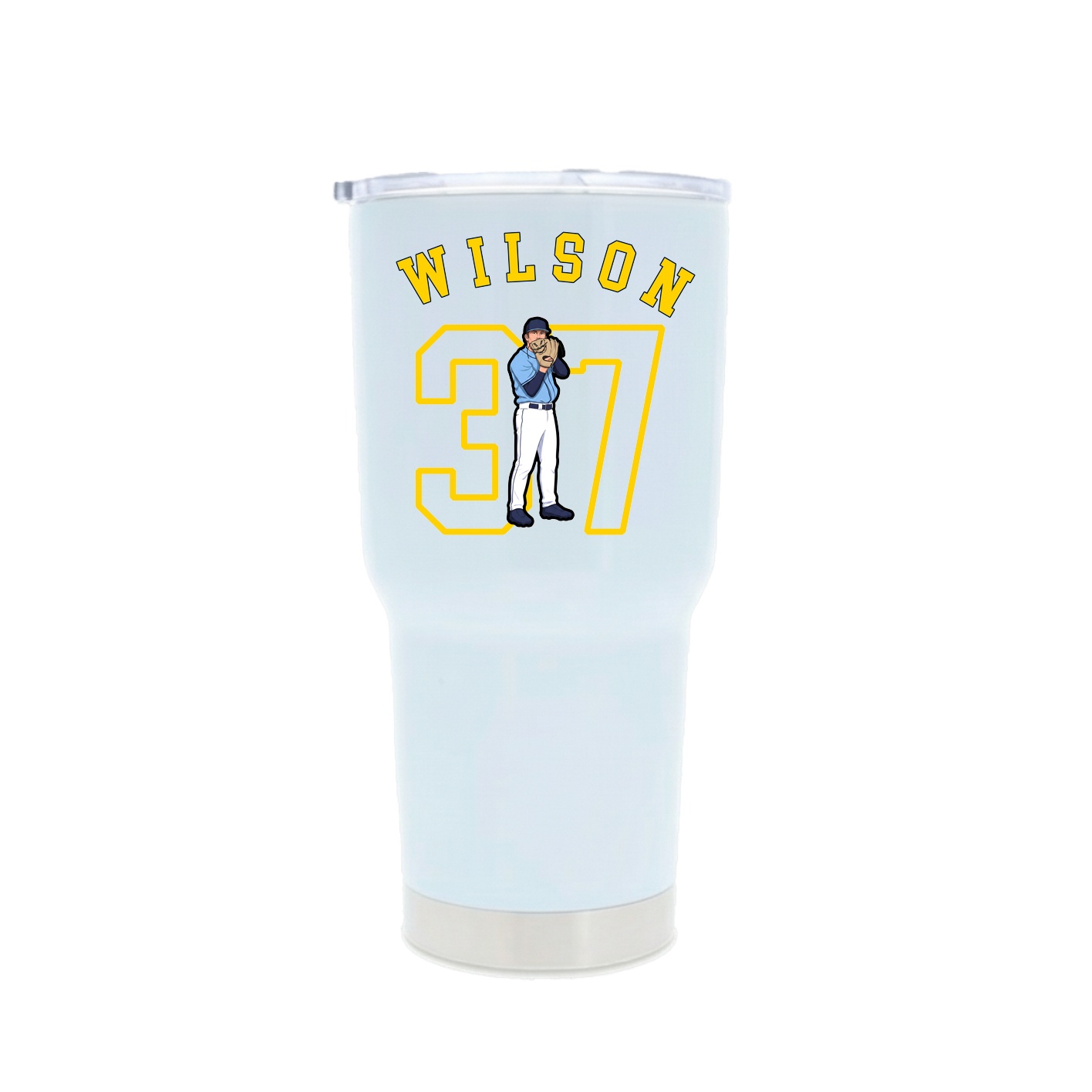 30oz Stainless Steel Tumbler — Shirsey Arch in White
