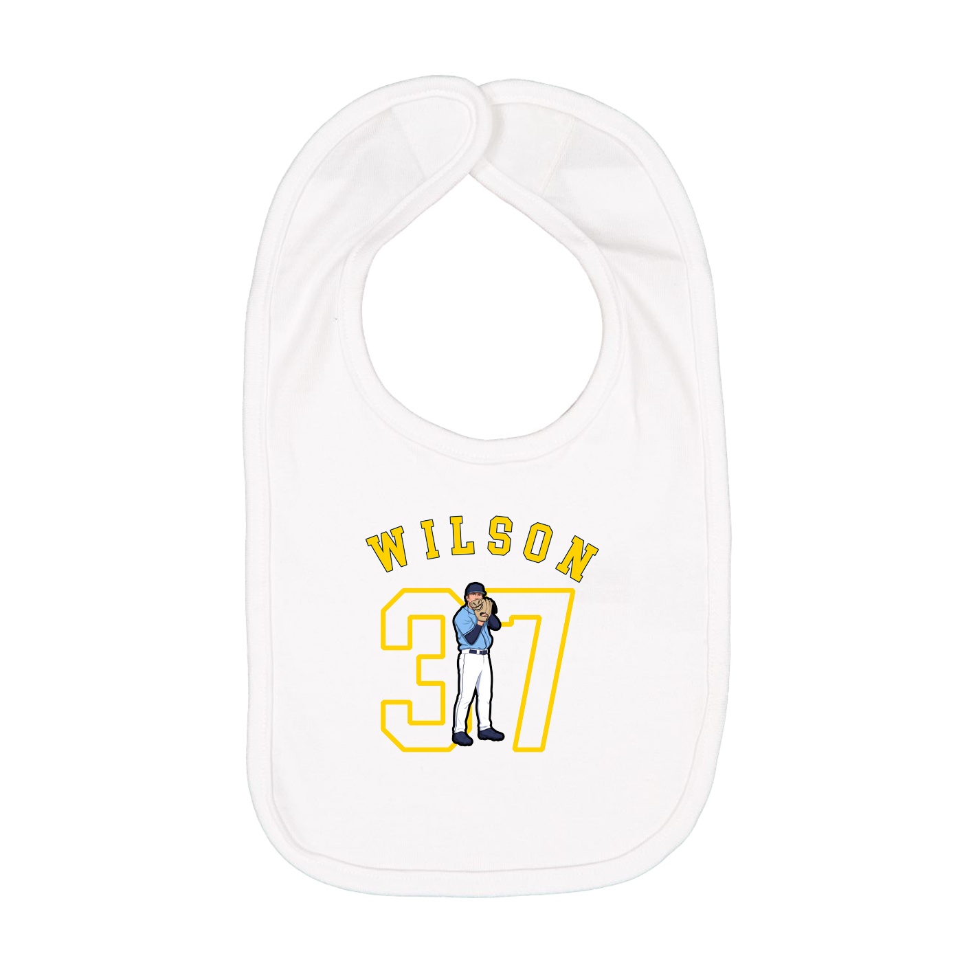 Infant Bib — Shirsey Arch in White