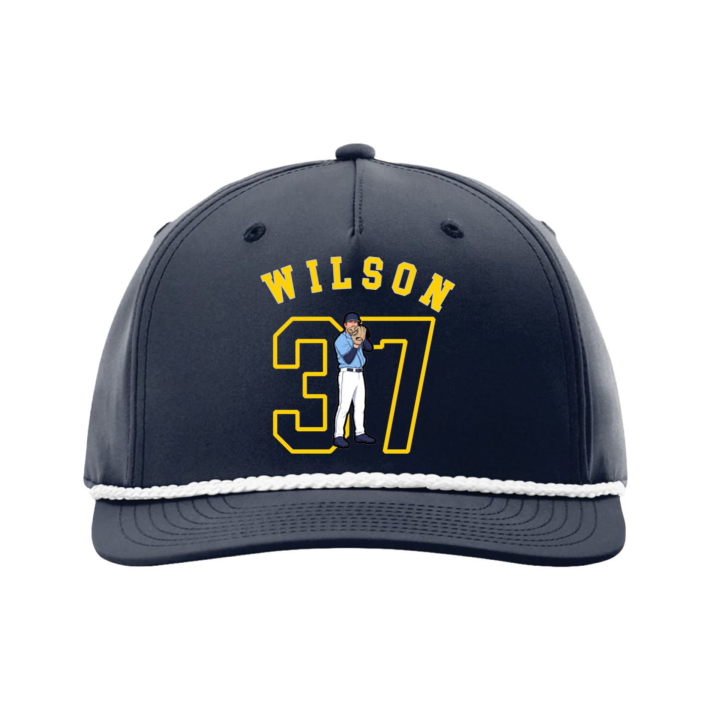 Five-Panel Classic Rope Cap — Shirsey Arch in Navy