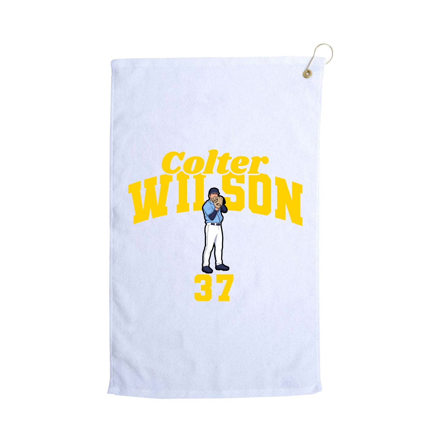 Golf Towel — Signature Arch in White