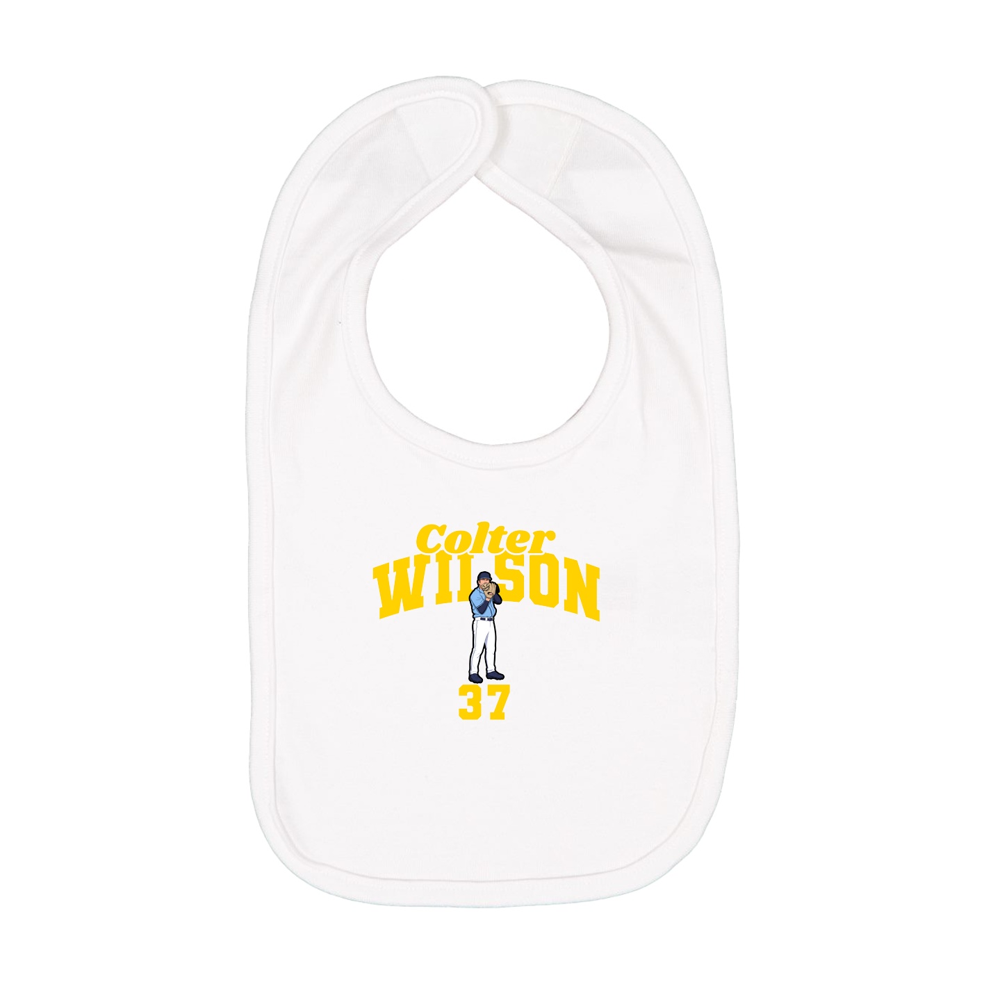 Infant Bib — Signature Arch in White