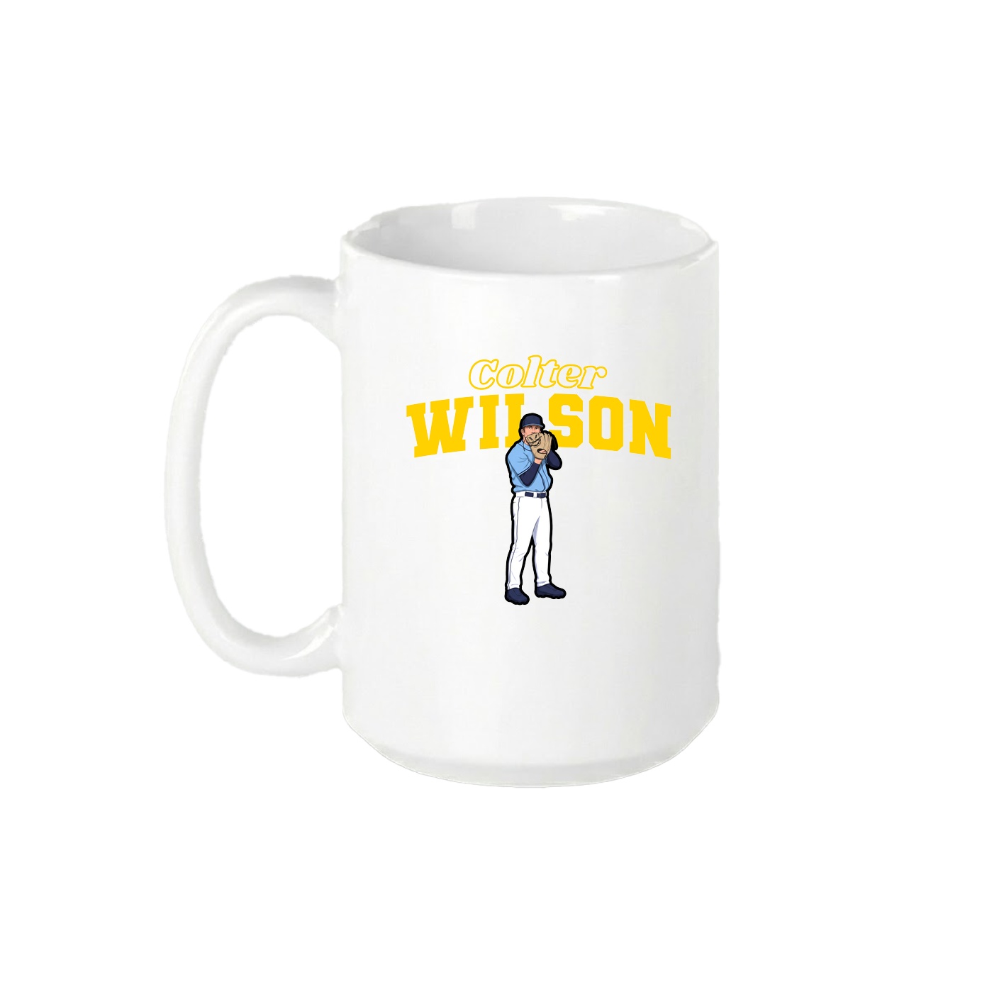 15oz Coffee Mug — Name Arch in White