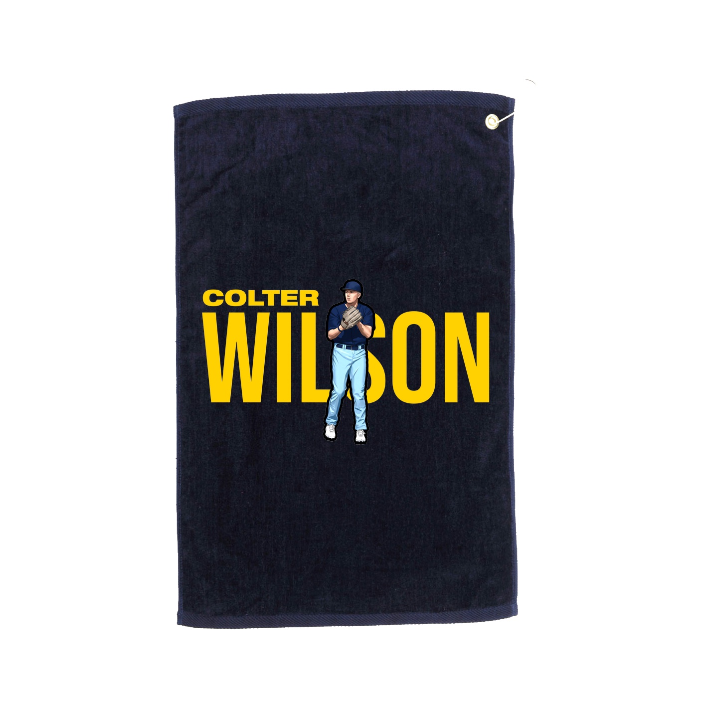 Golf Towel — Player Name in Navy