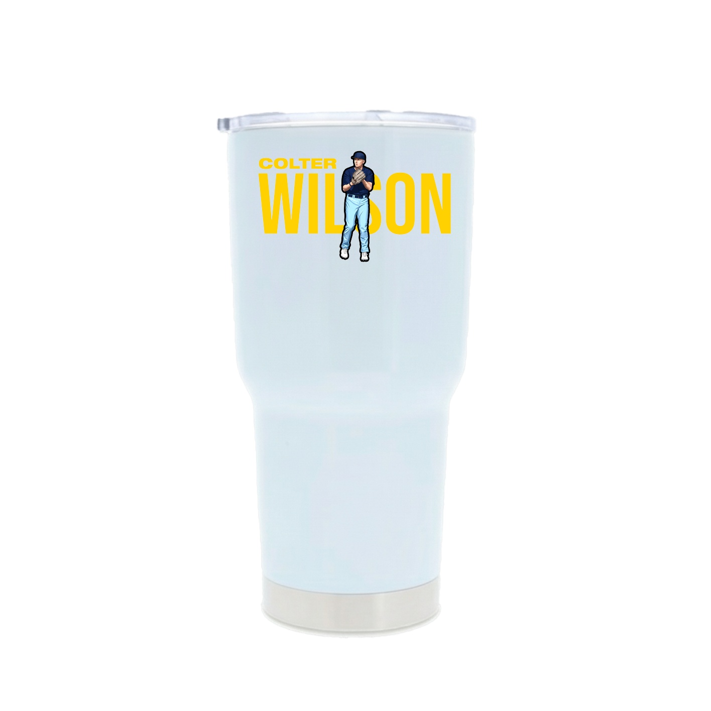 30oz Stainless Steel Tumbler — Player Name in White
