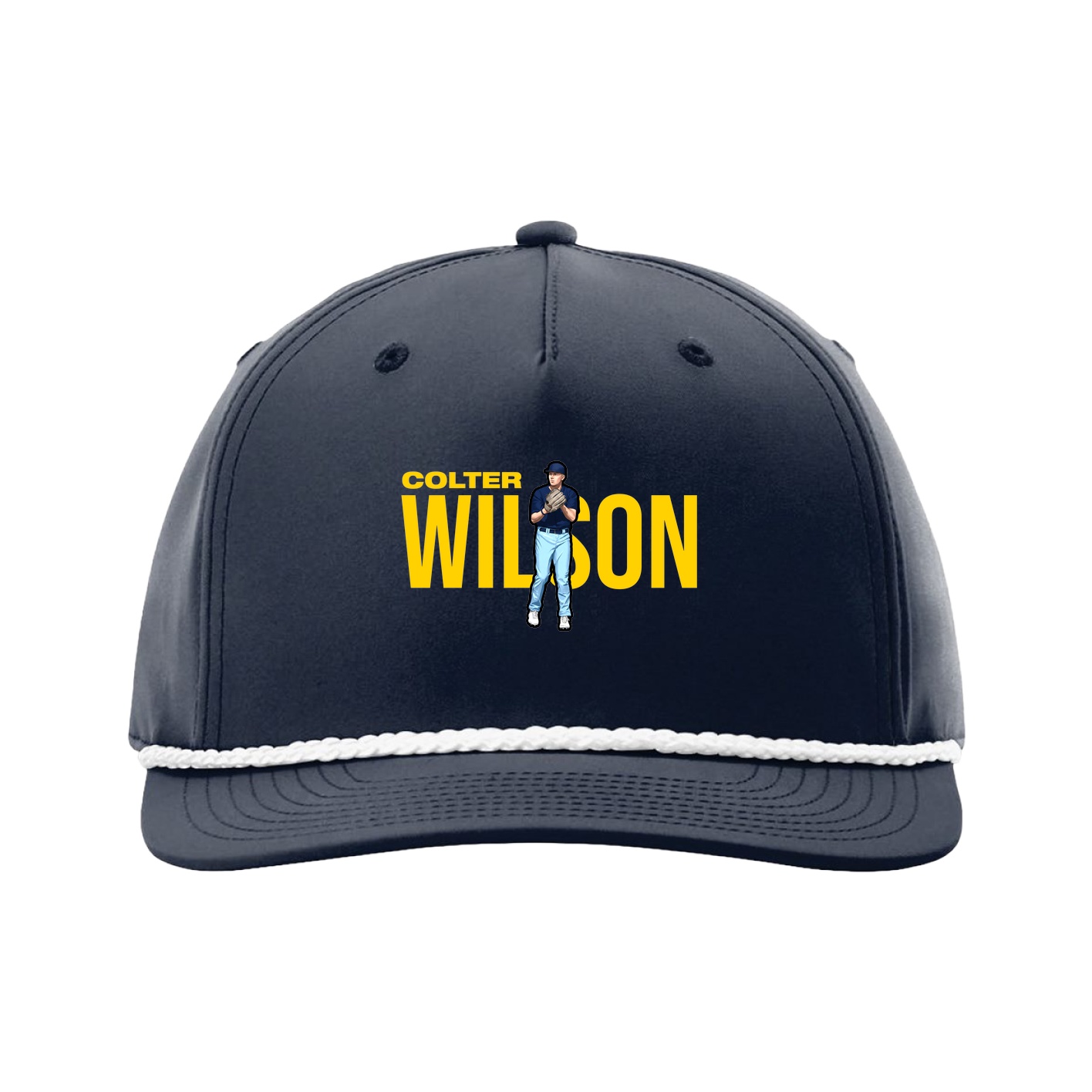Five-Panel Classic Rope Cap — Player Name in Navy