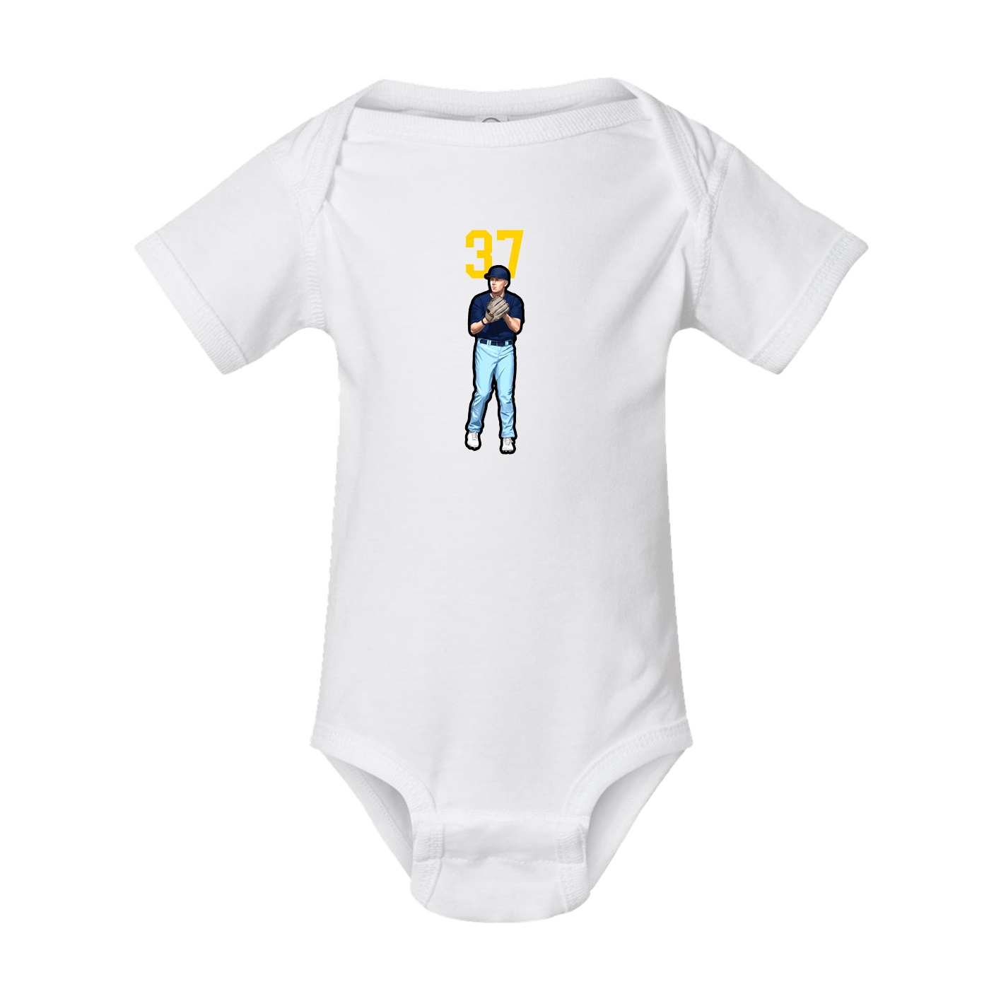Baby Onesie — Number Top in White