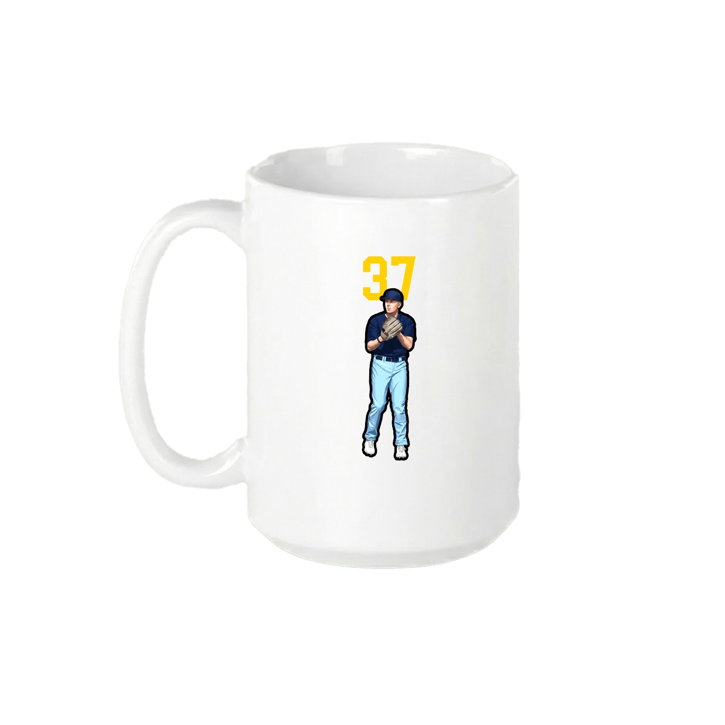15oz Coffee Mug — Number Top in White