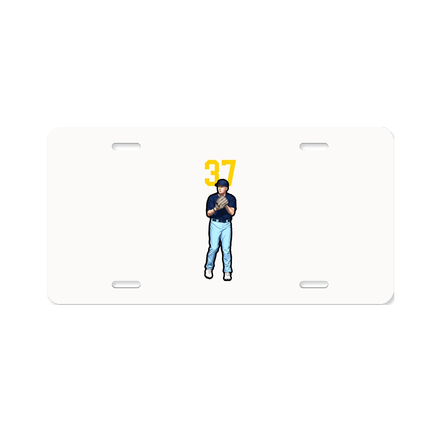 License Plate — Number Top in Classic