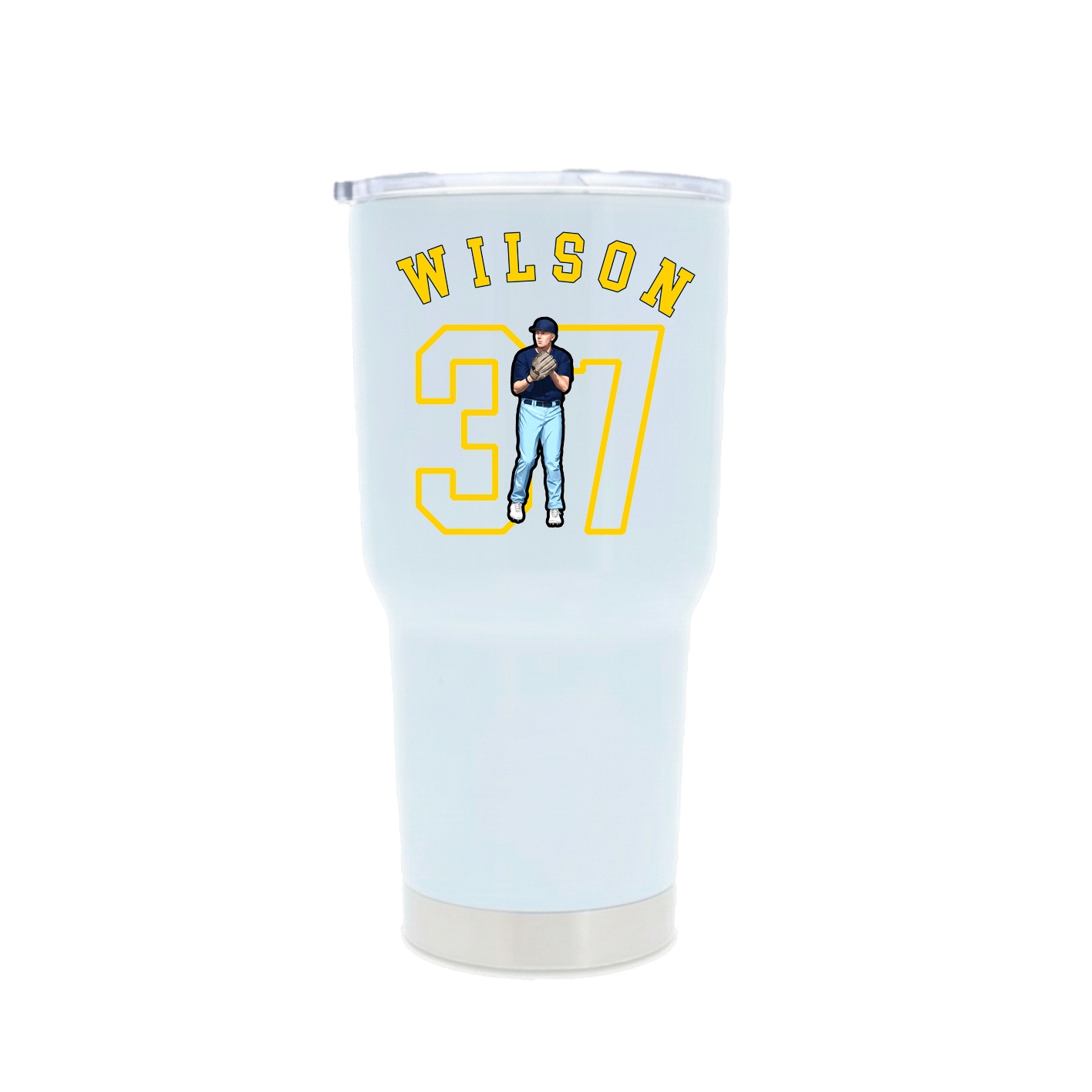 30oz Stainless Steel Tumbler — Shirsey Arch in White