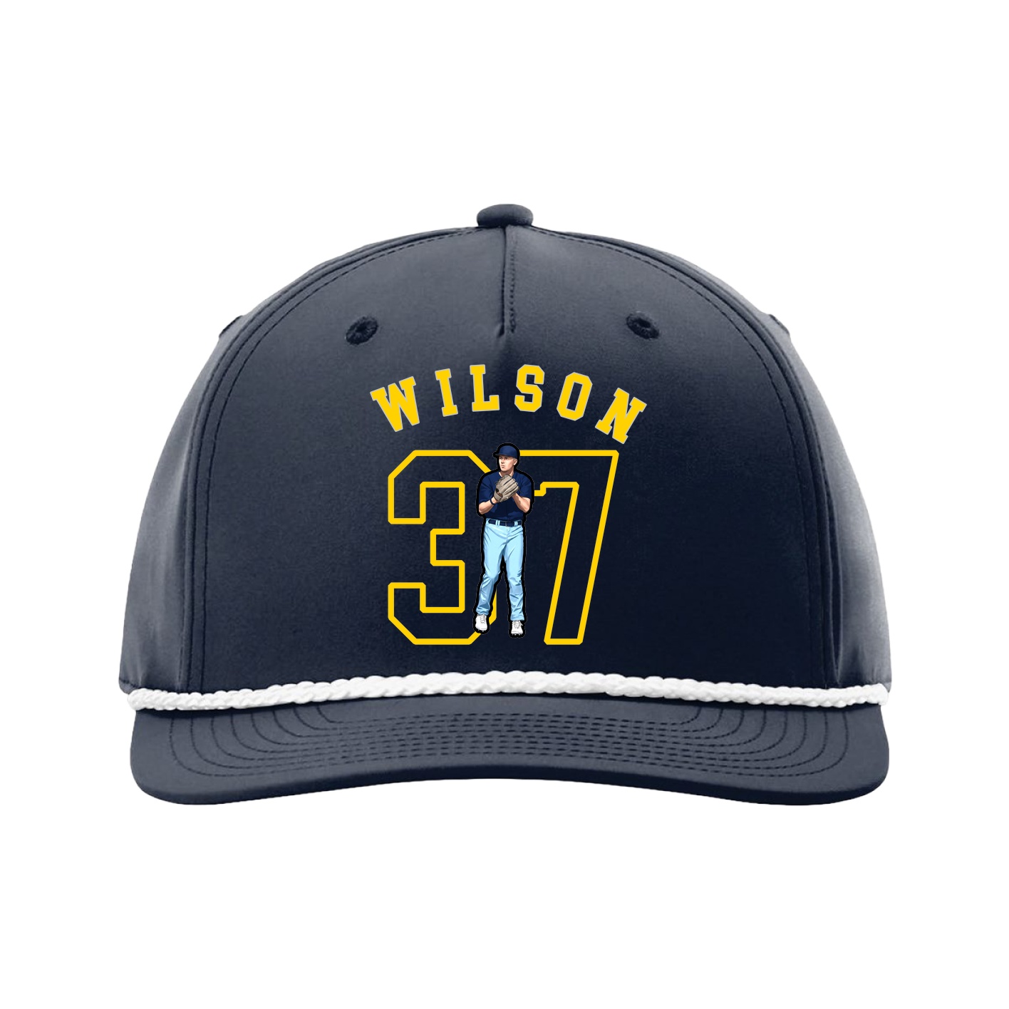 Five-Panel Classic Rope Cap — Shirsey Arch in Navy