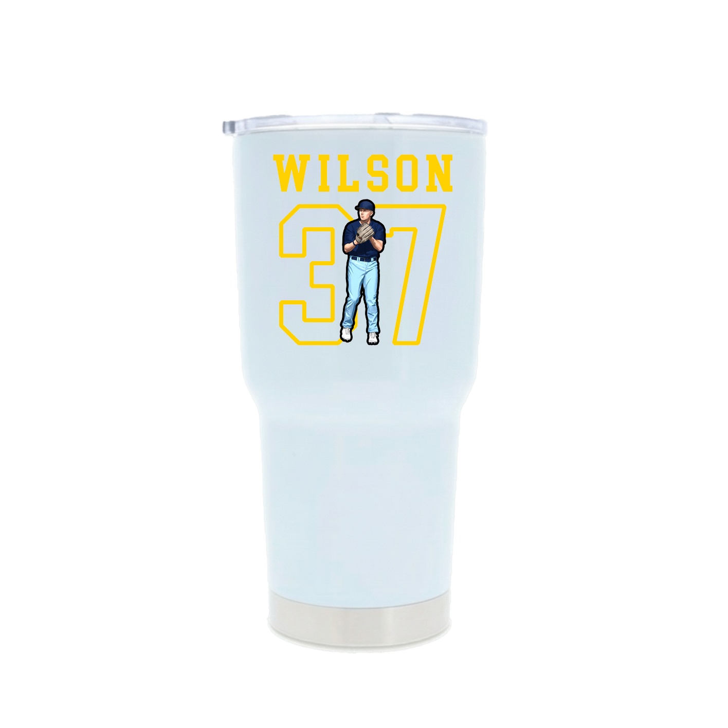 30oz Stainless Steel Tumbler — Shirsey in White