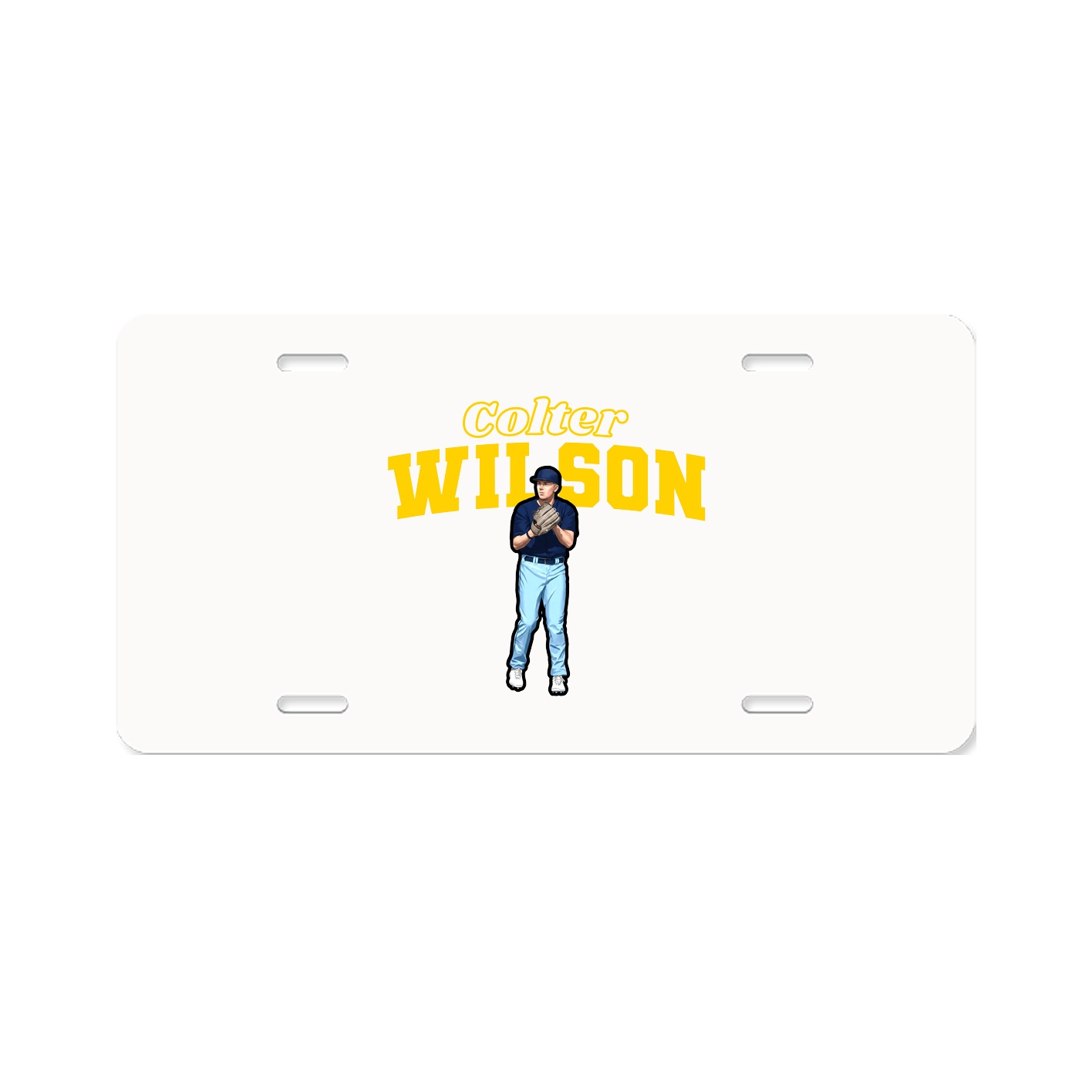 License Plate — Name Arch in Classic