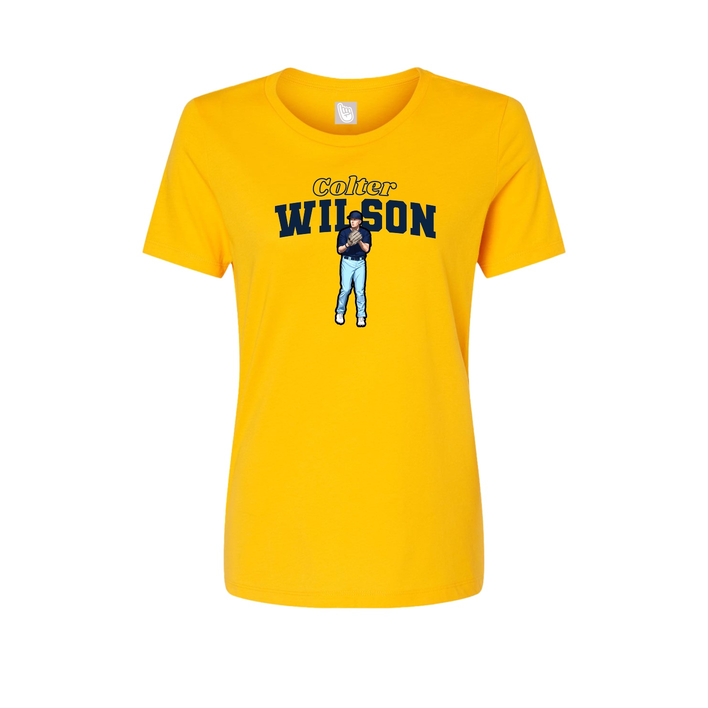 Womens Tee — Name Arch in Gold