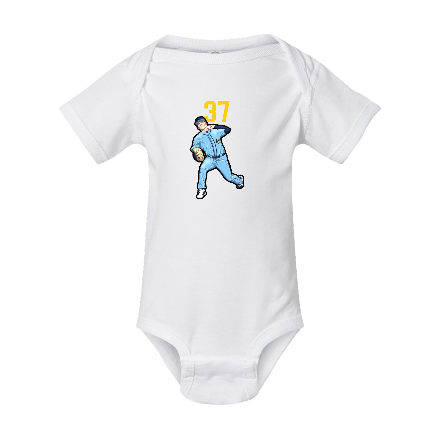 Baby Onesie — Number Top in White