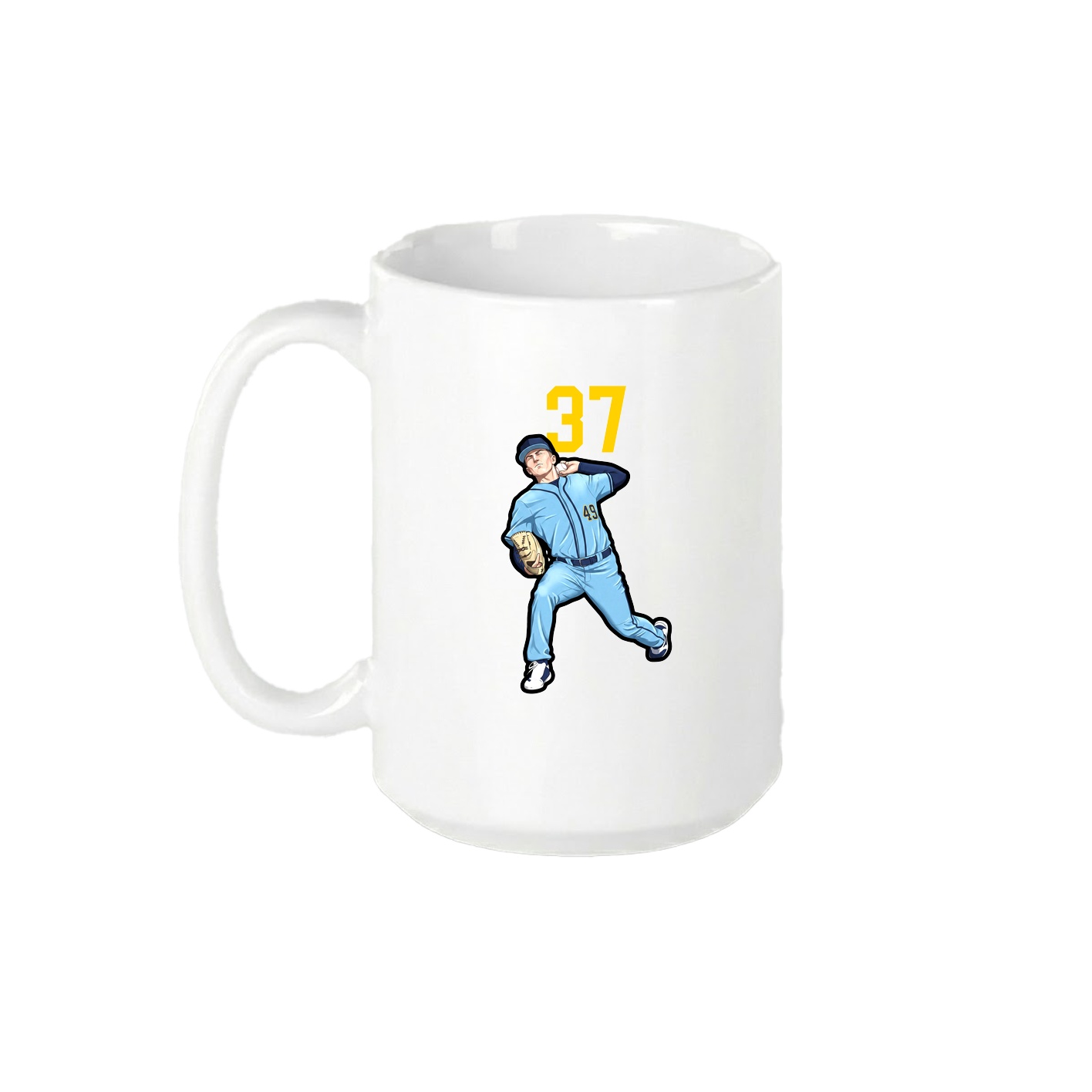 15oz Coffee Mug — Number Top in White