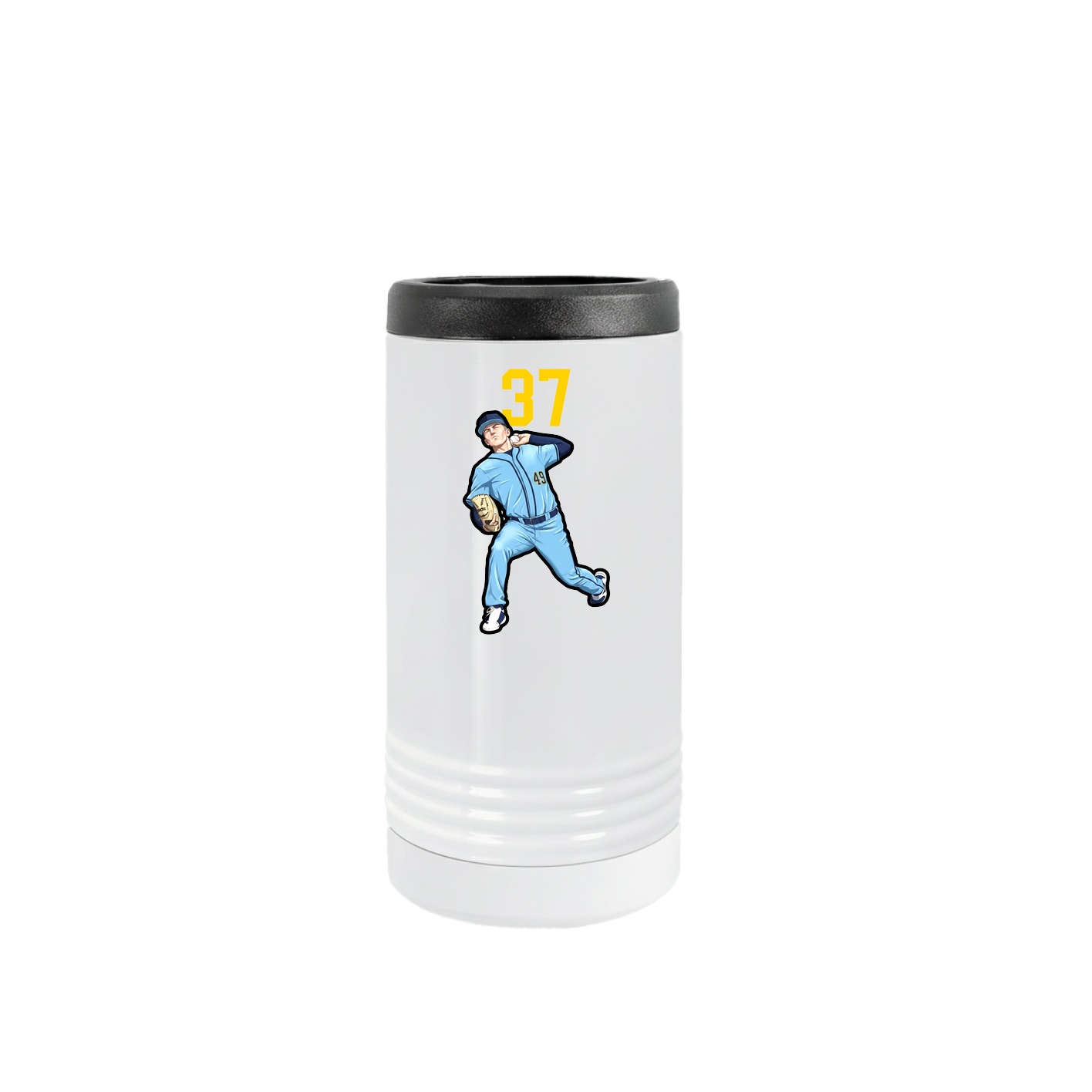 Slim Beverage Holder — Number Top in White