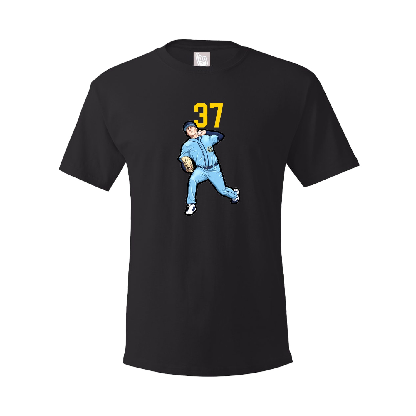 Youth Tee — Number Top in Black