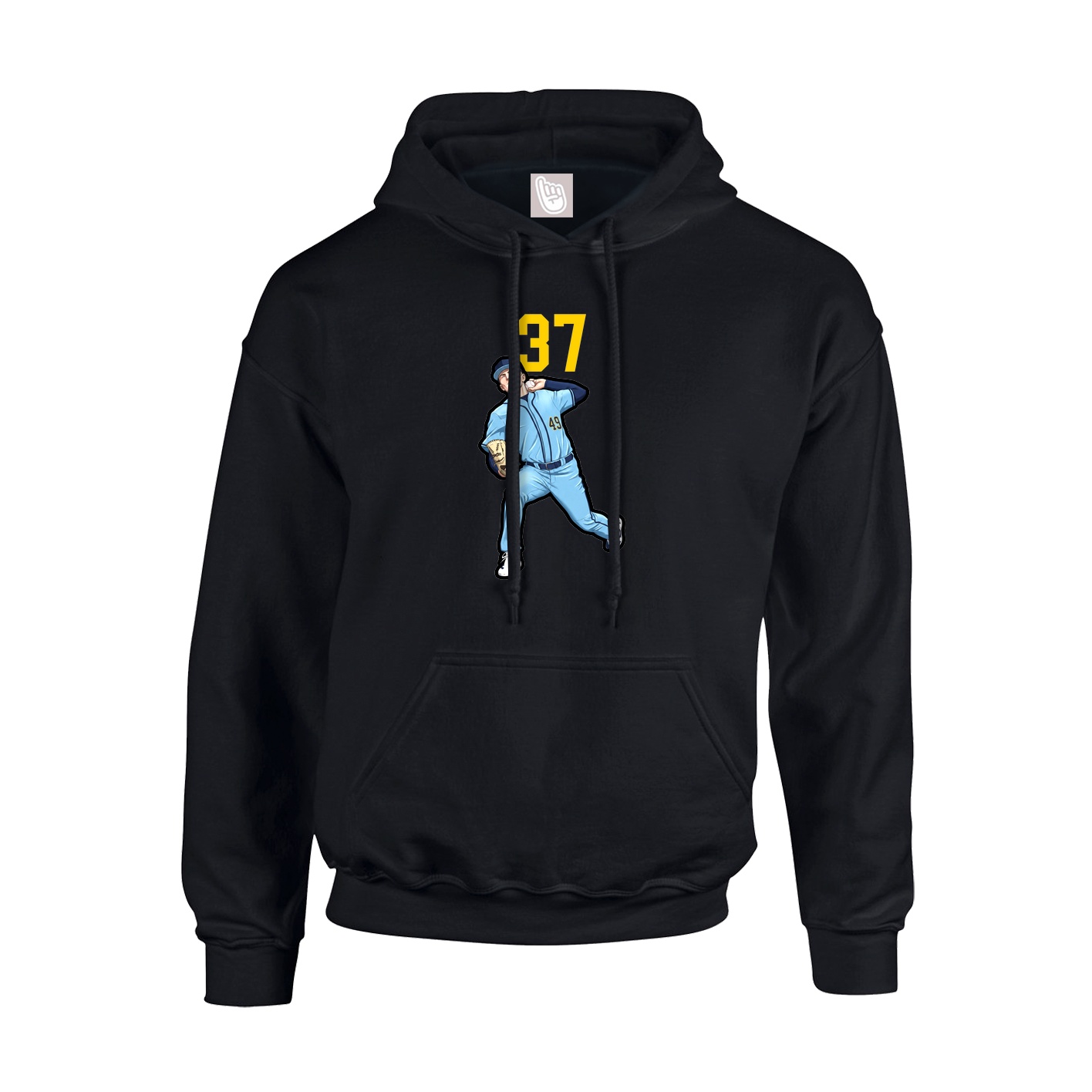 Youth Hoodie — Number Top in Black