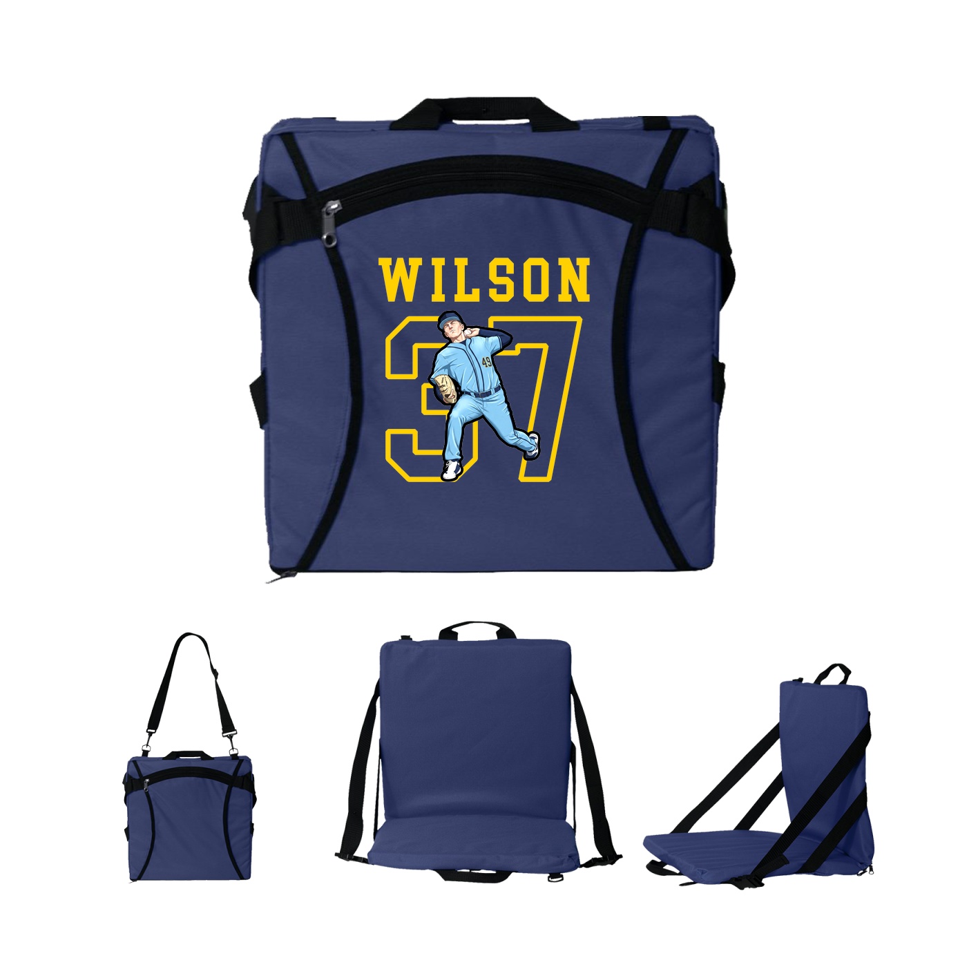 Folding Stadium Seat — Shirsey in Navy