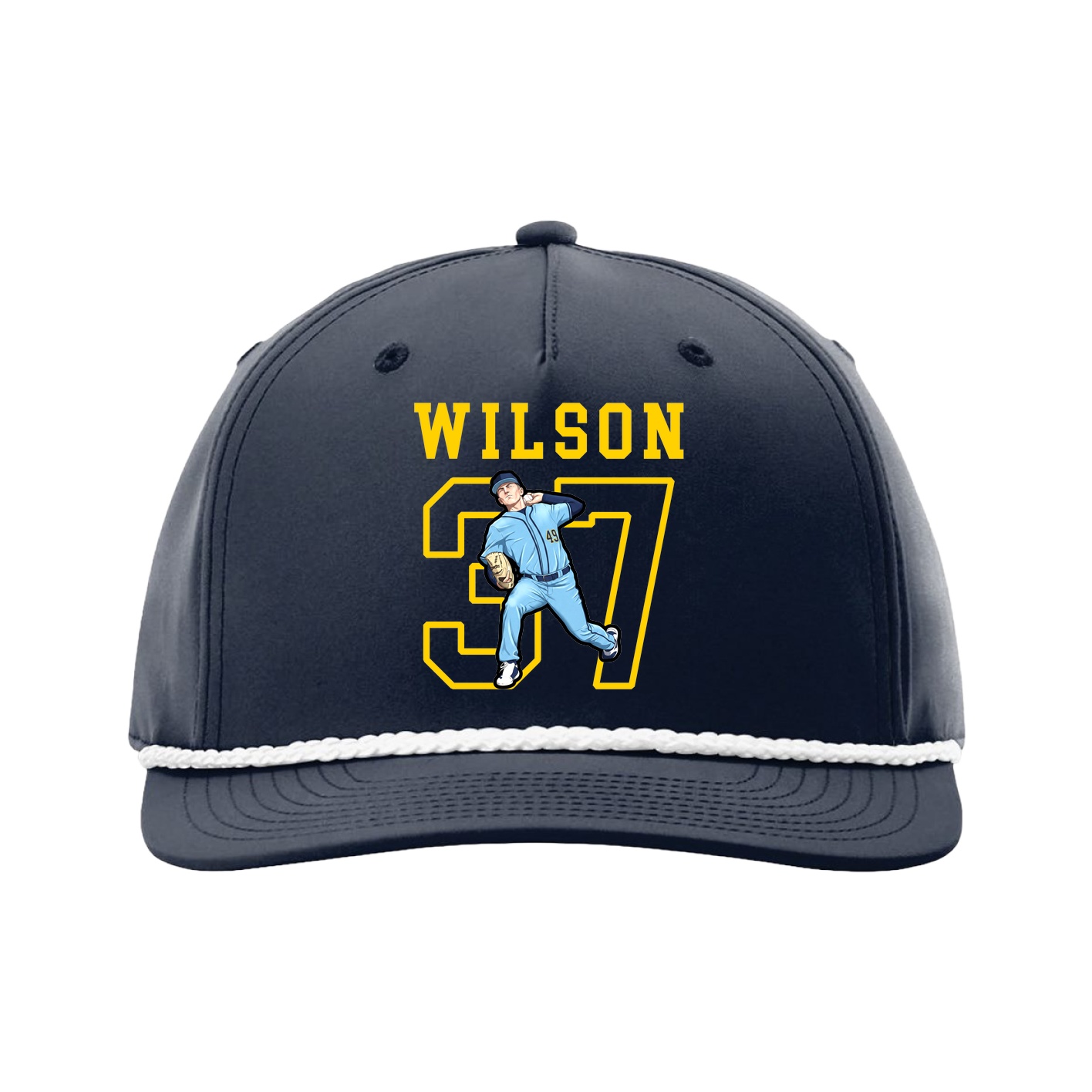 Five-Panel Classic Rope Cap — Shirsey in Navy