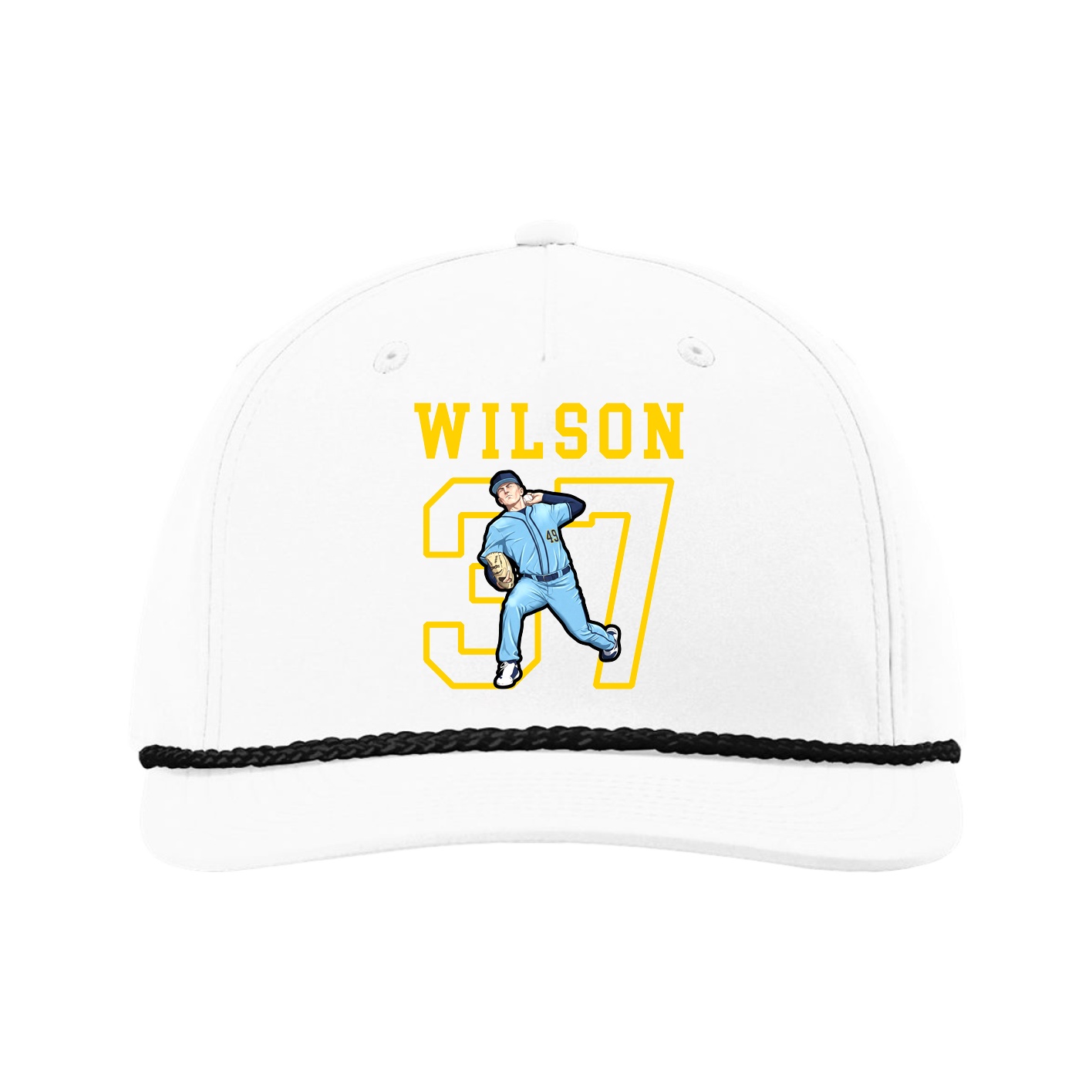 Five-Panel Classic Rope Cap — Shirsey in White