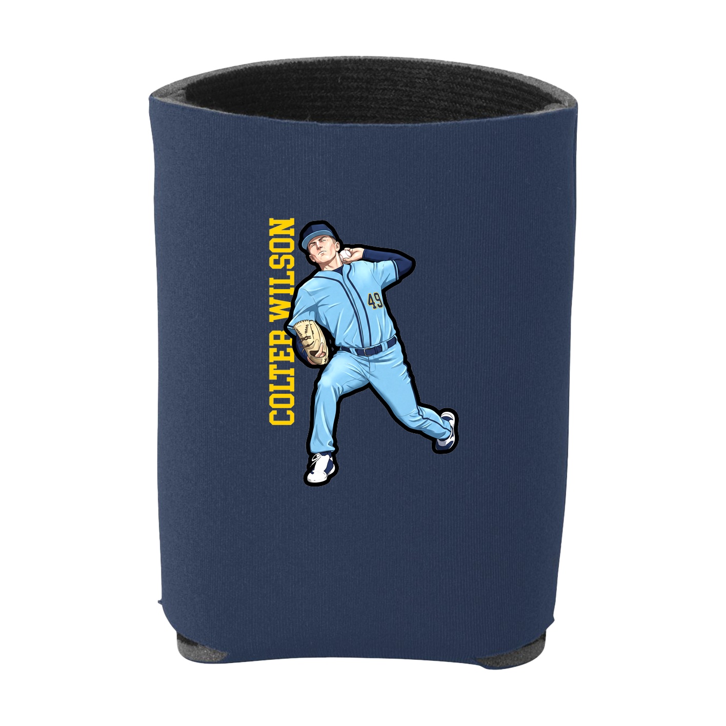Can Holder — Name Vertical in Navy