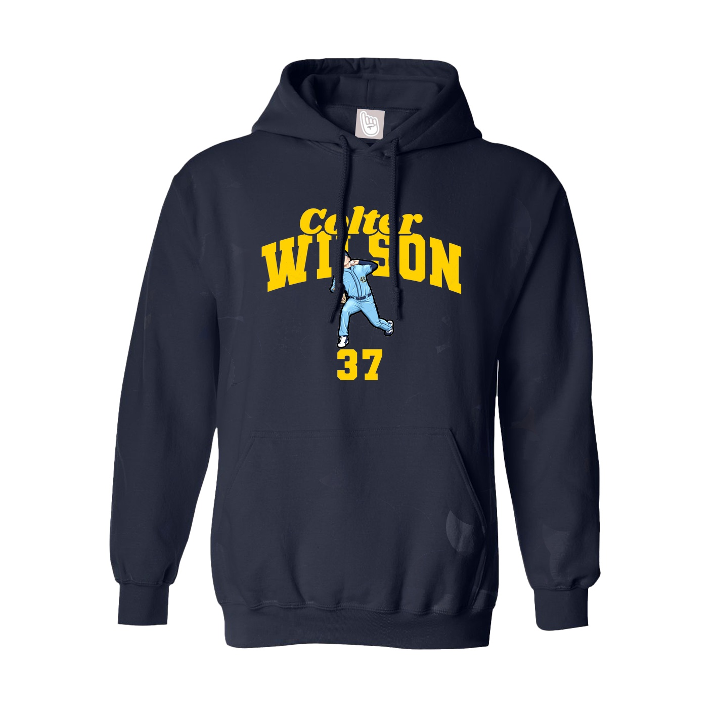 Youth Hoodie — Signature Arch in Navy