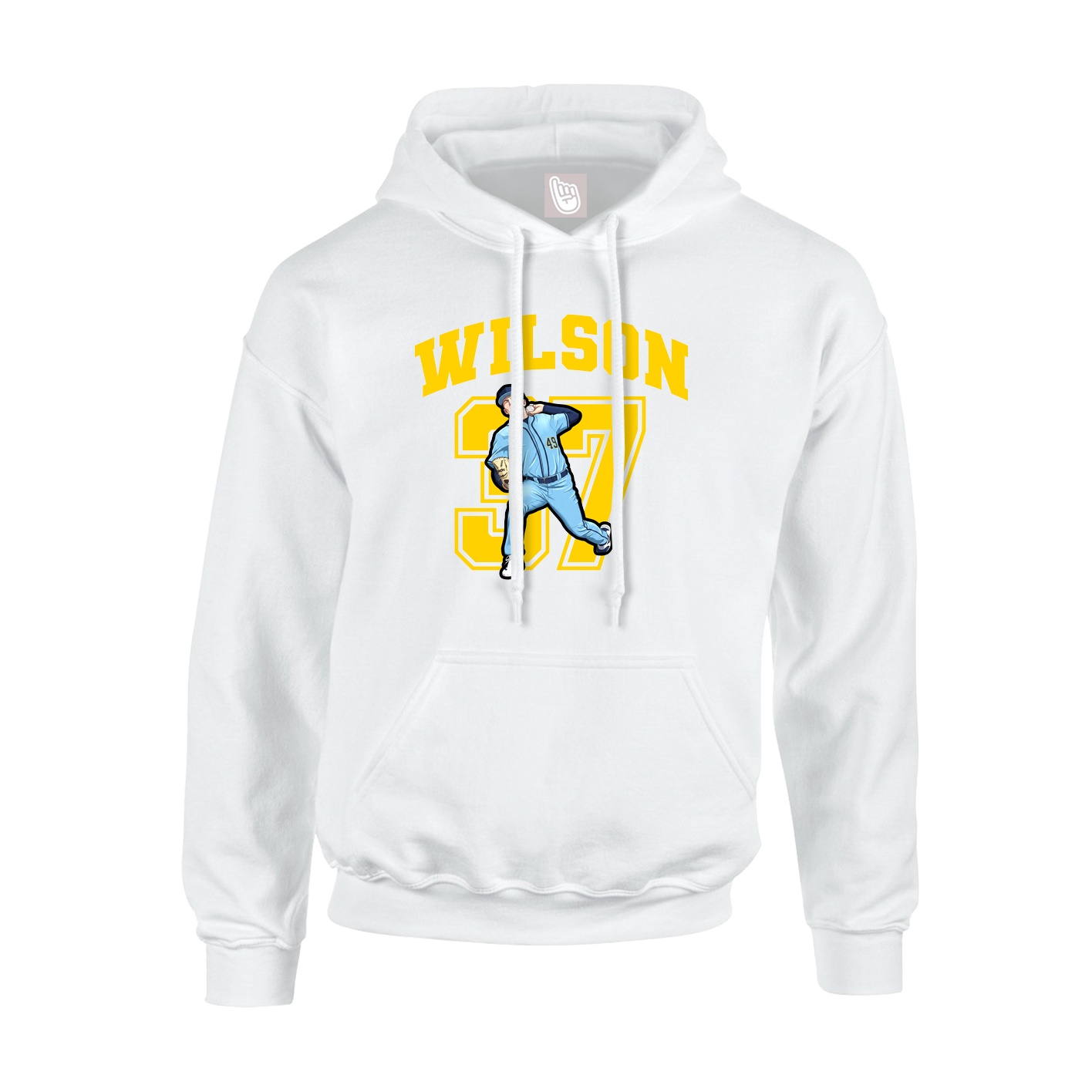 Hoodie — Number in White