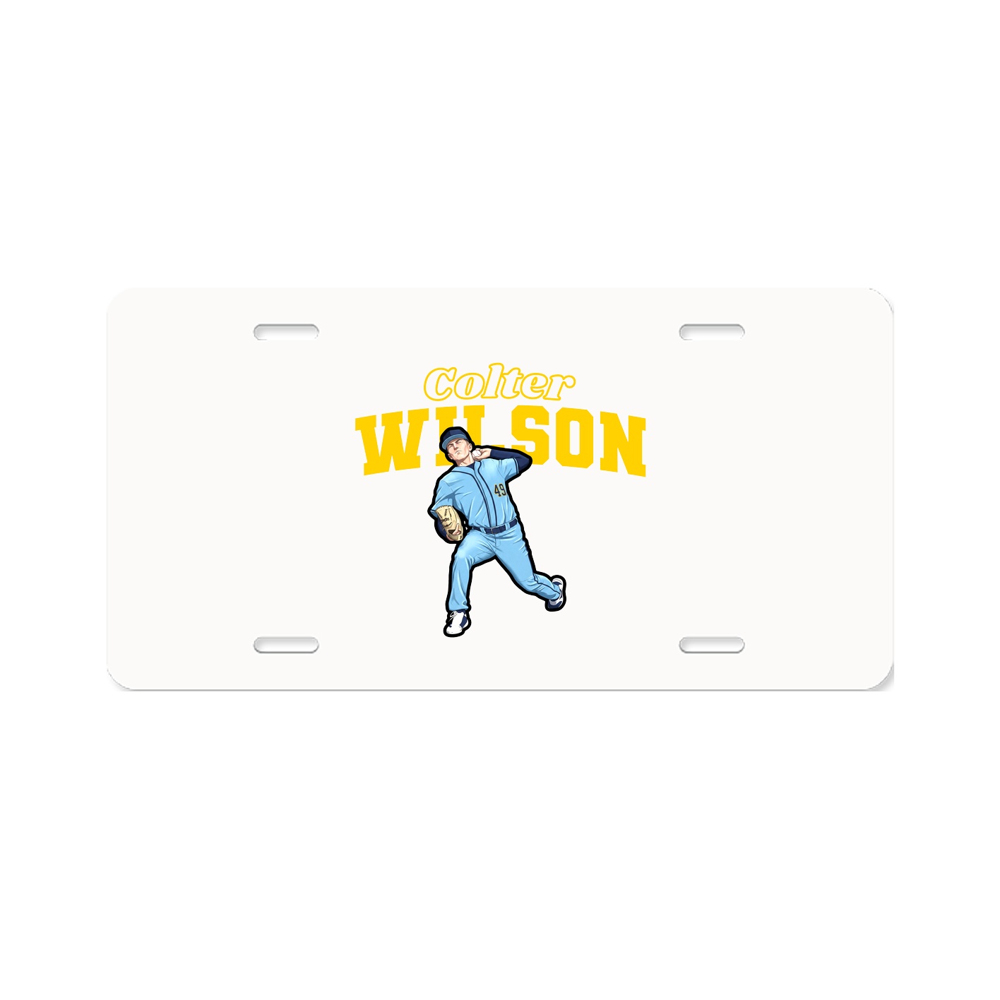 License Plate — Name Arch in Classic