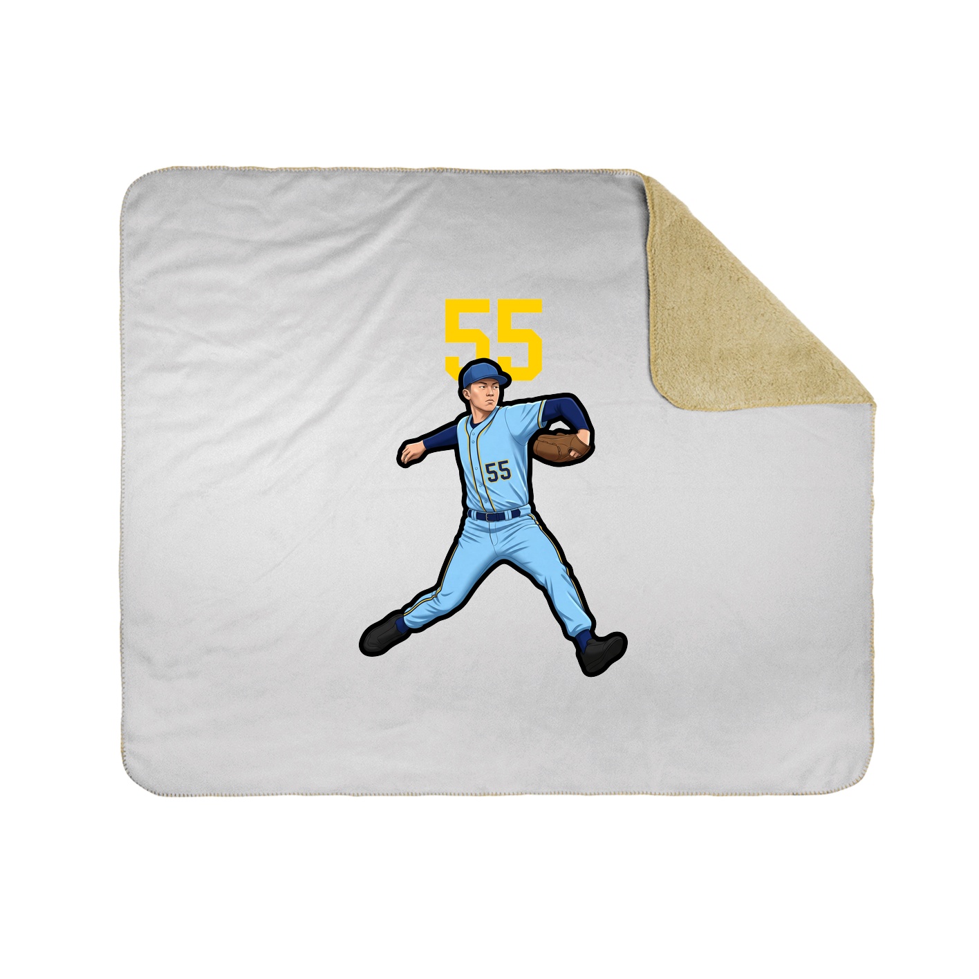 Throw Blanket — Number Top in White