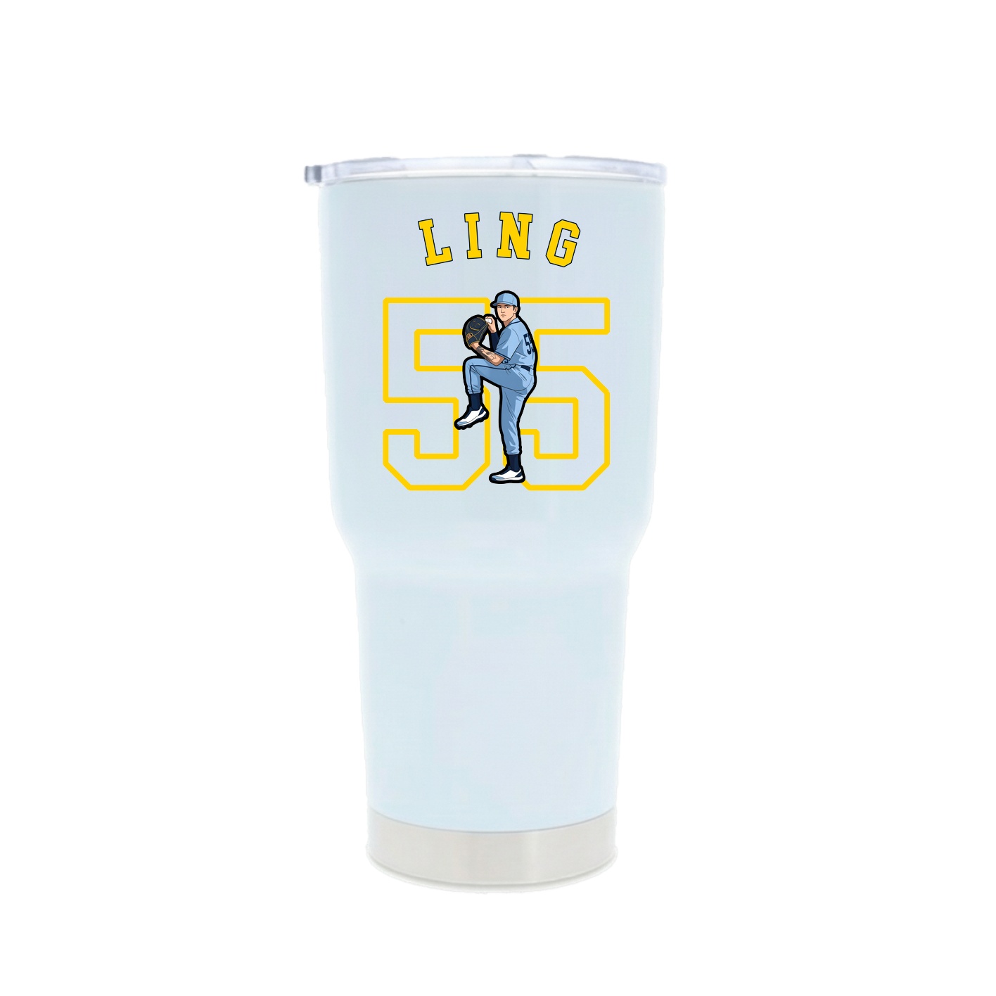 30oz Stainless Steel Tumbler — Shirsey Arch in White