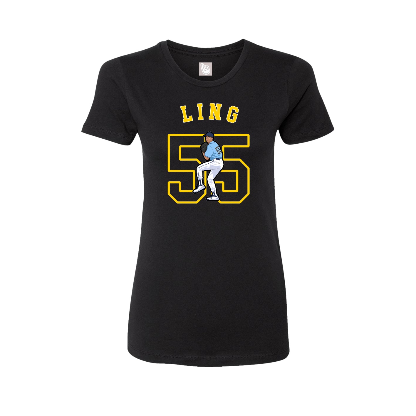 Fitted Women's Tee — Shirsey Arch in Black