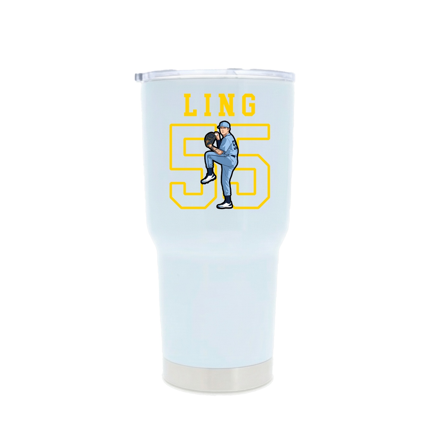 30oz Stainless Steel Tumbler — Shirsey in White