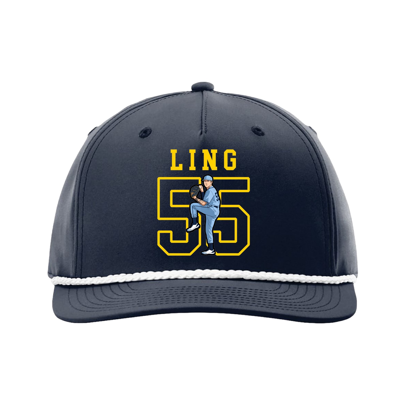Five-Panel Classic Rope Cap — Shirsey in Navy