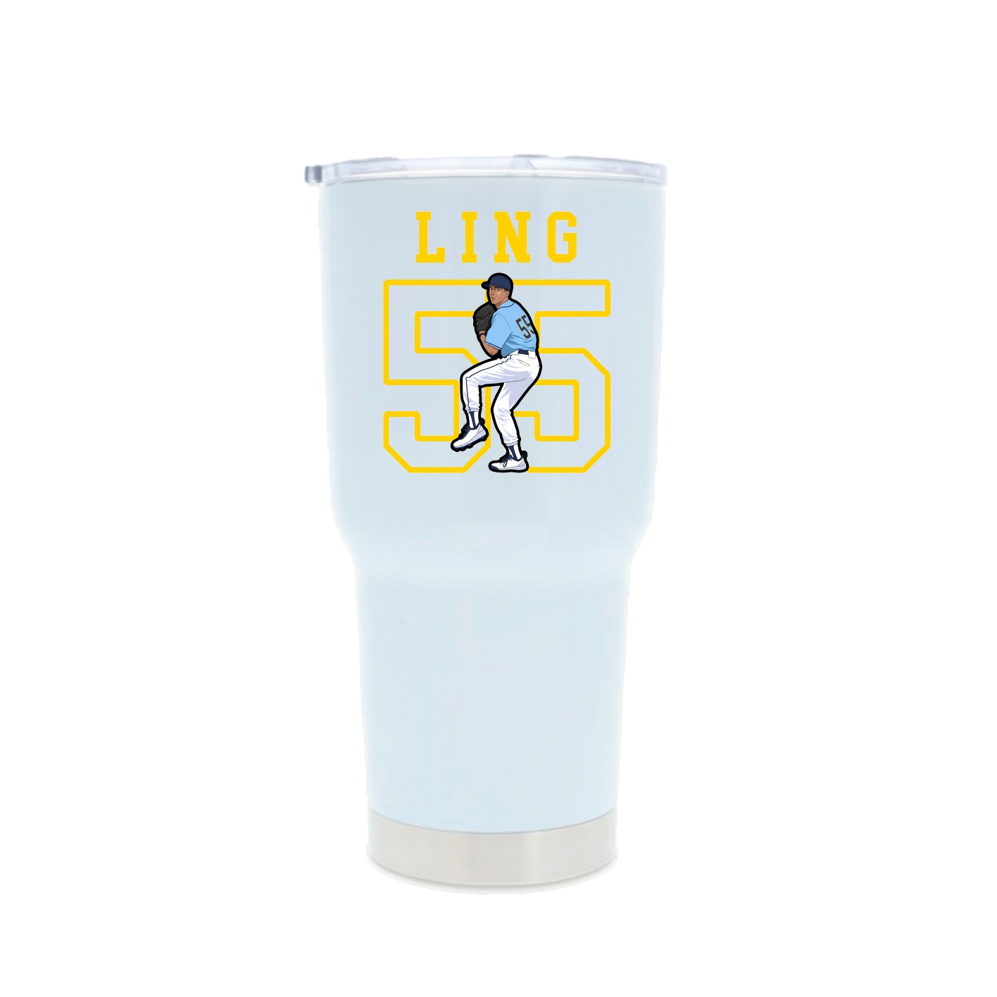 30oz Stainless Steel Tumbler — Shirsey in White