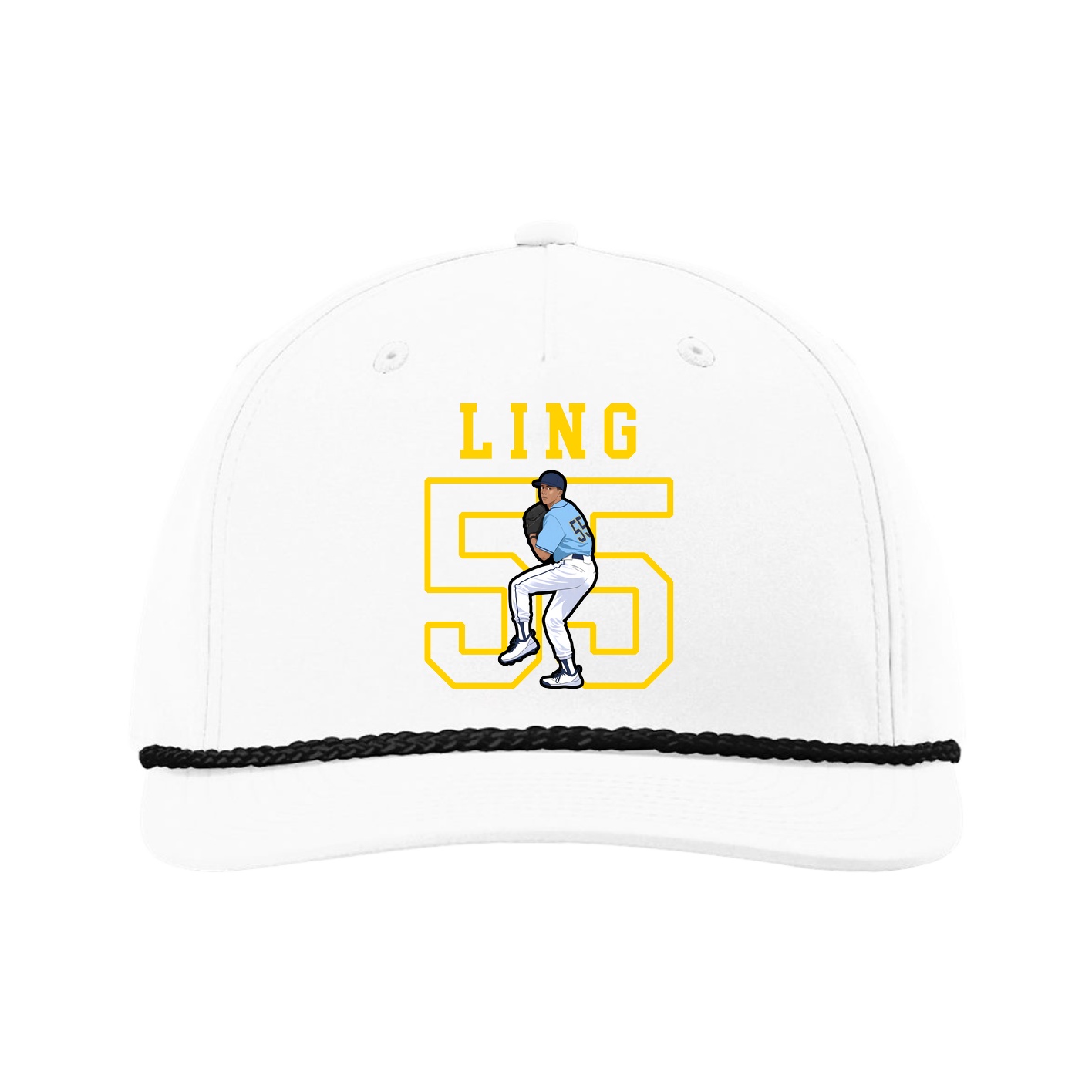 Five-Panel Classic Rope Cap — Shirsey in White