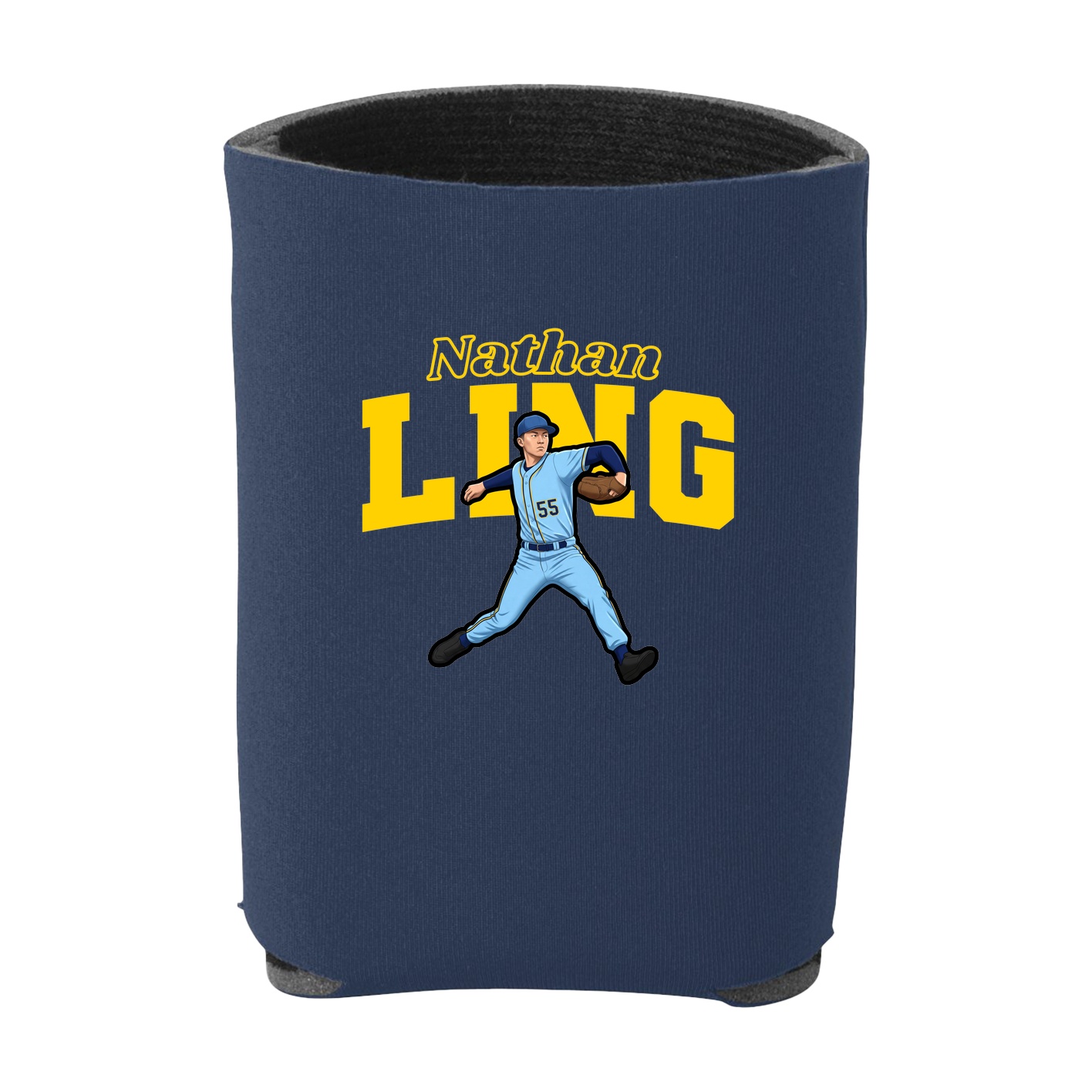 Can Holder — Name Arch in Navy