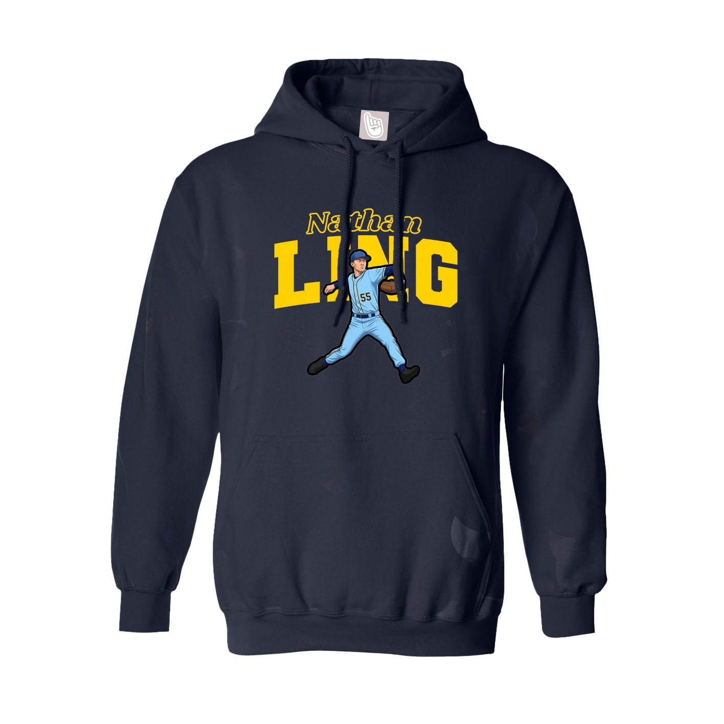 Hoodie — Name Arch in Navy