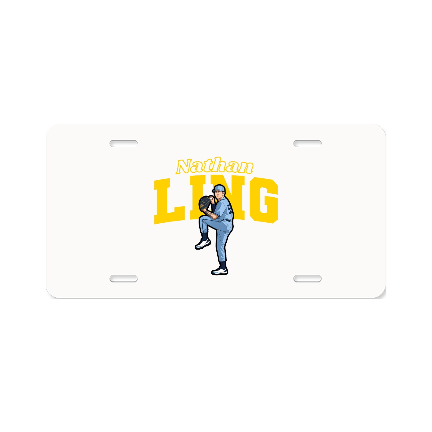 License Plate — Name Arch in Classic