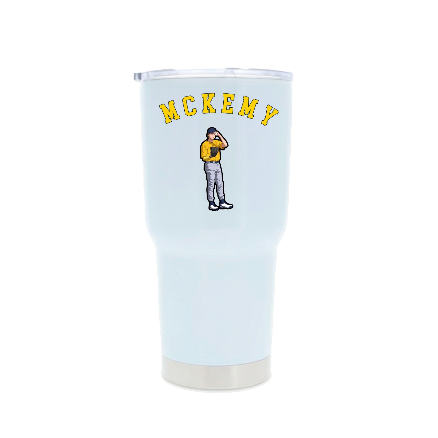 30oz Stainless Steel Tumbler — Shirsey Arch in White