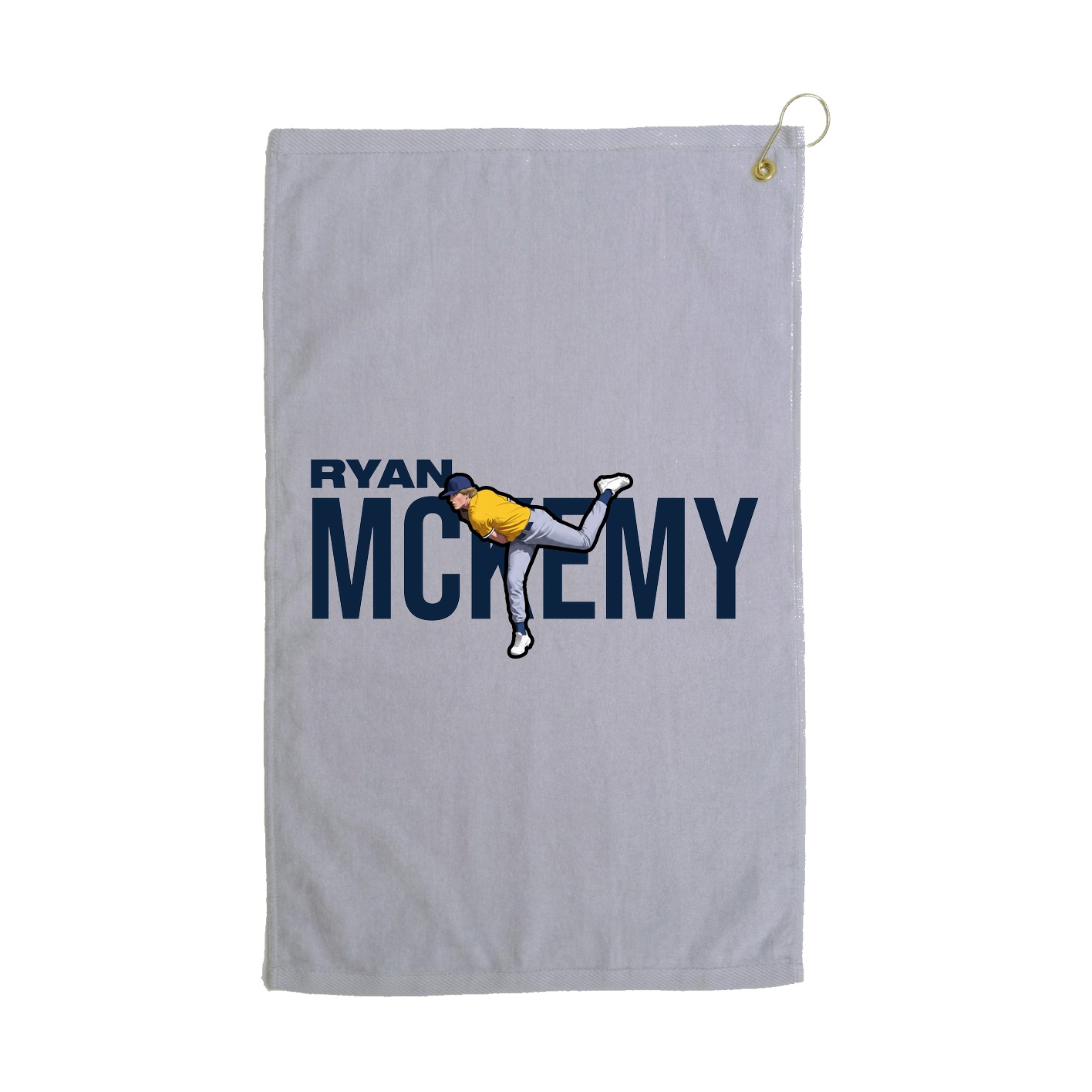 Golf Towel — Player Name in Grey